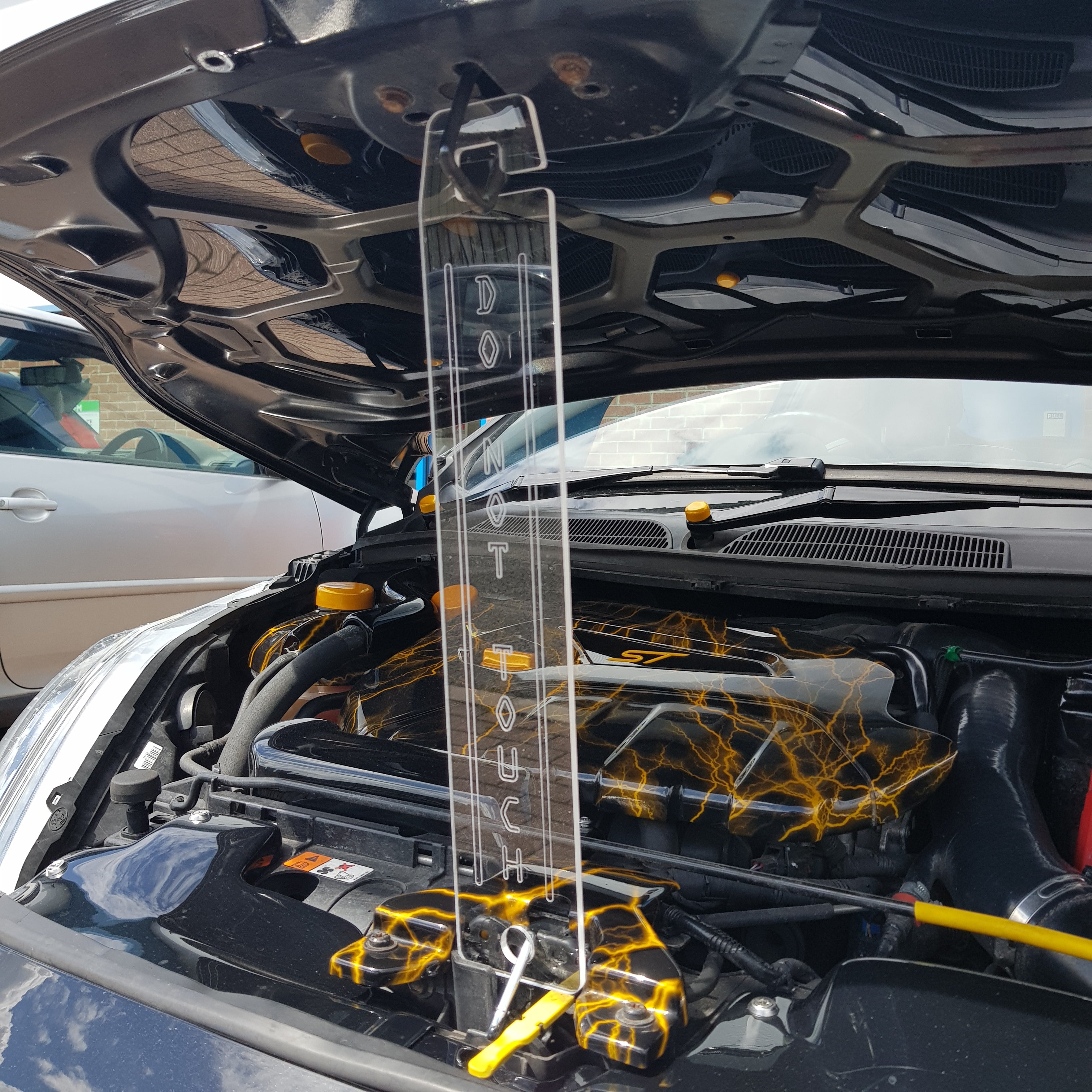 Clear Universal Bonnet Prop Do Not Touch Engraving