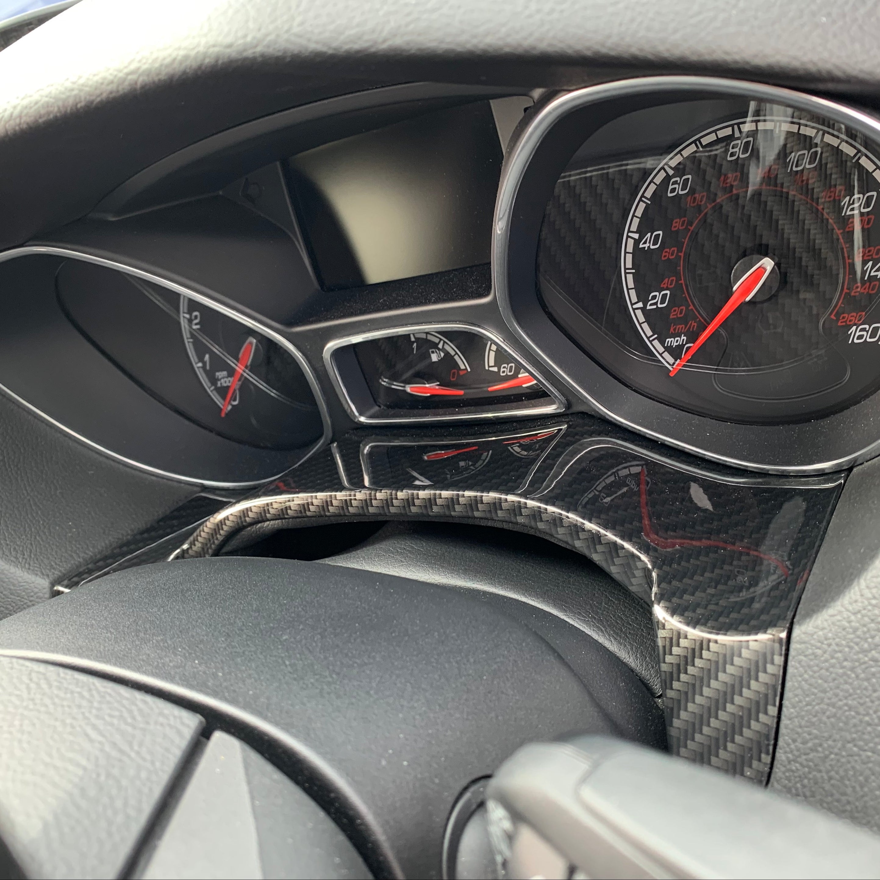Genuine Ford Main Gauge Pod Trim Carbon Fibre - Mk3/3.5 Focus - Hydrodipped Carbon Fibre Effect
