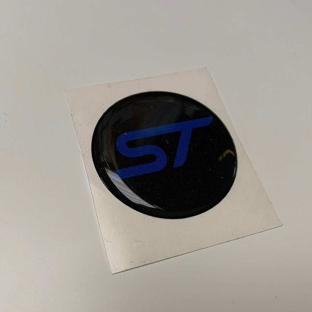 Blue ST Round Gel Sticker Badge