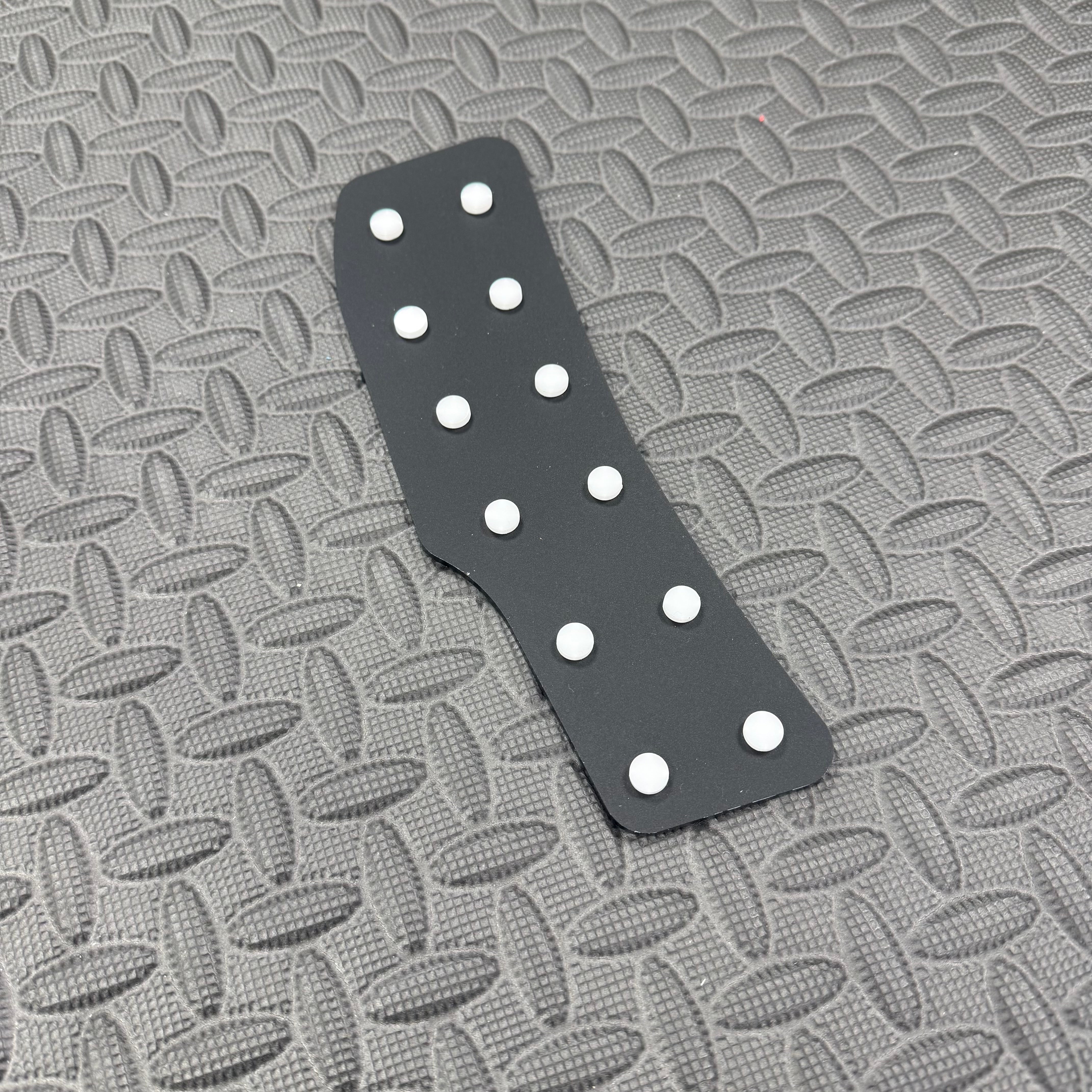 Proform Vauxhall Astra J Dead Pedal/Foot Rest Plate - Satin Back Plate With White Detail