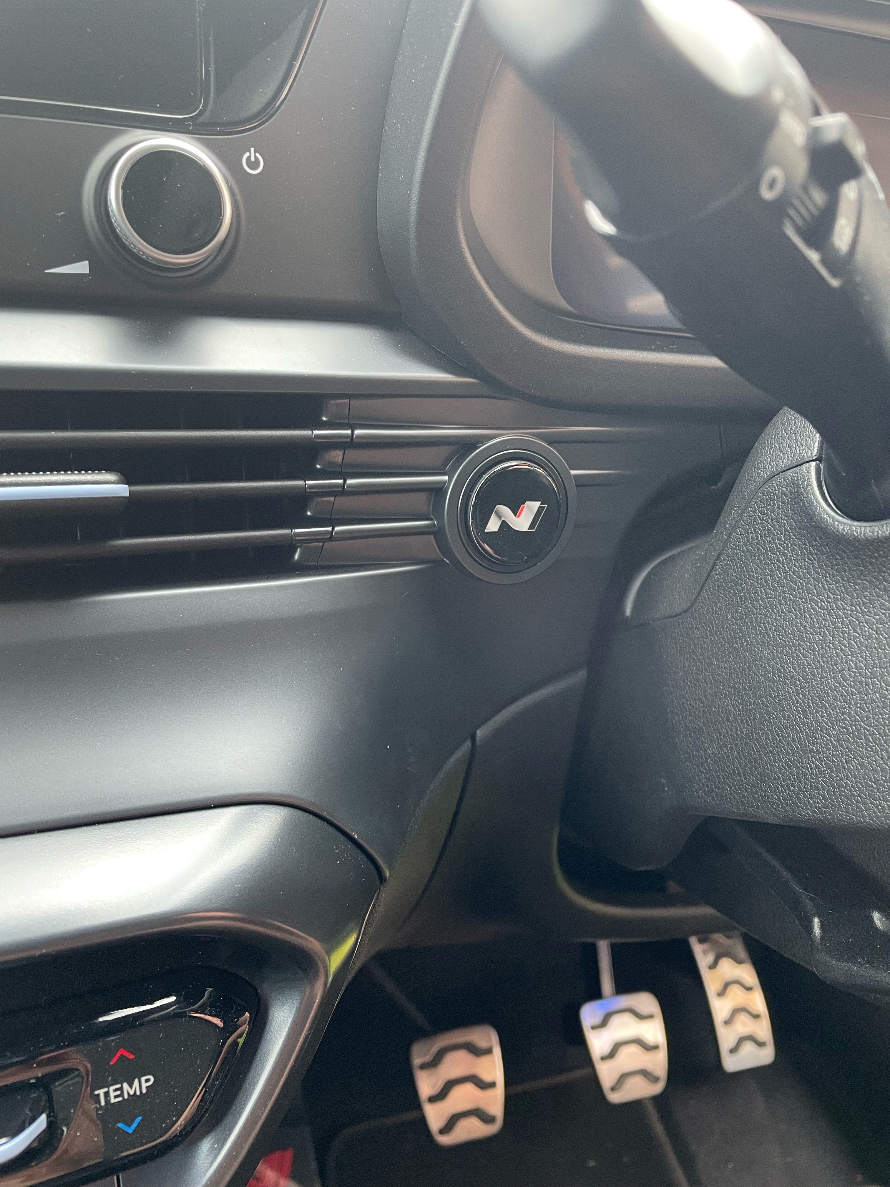 Push Start Power Button Overlay Badge - Hyundai i20N