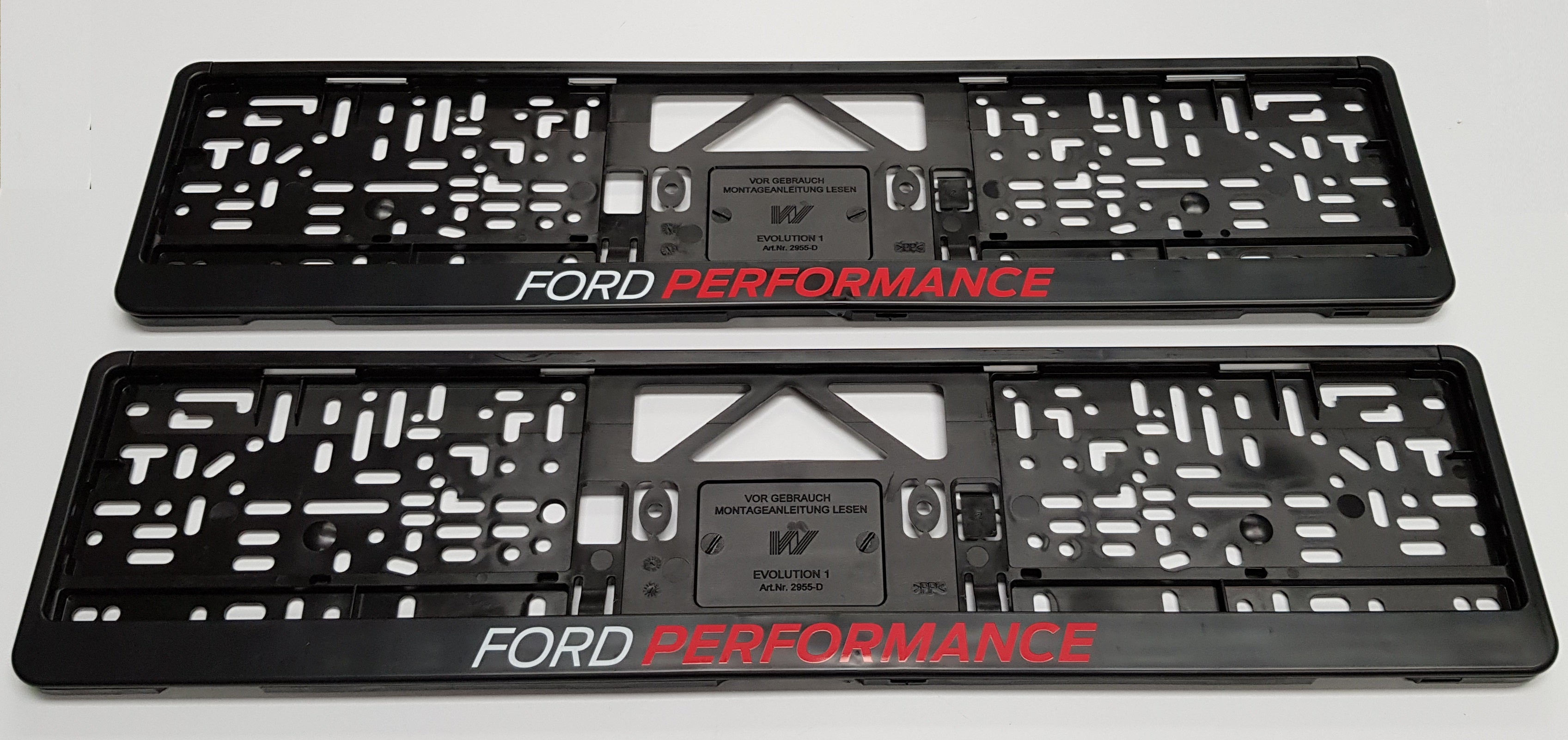 Genuine Ford Performance Number Plate Surrounds (Pair) - Old Style