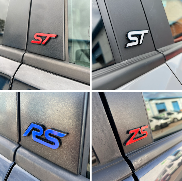 B Pillar Badge Plate Set - ST / RS / ZS Logos