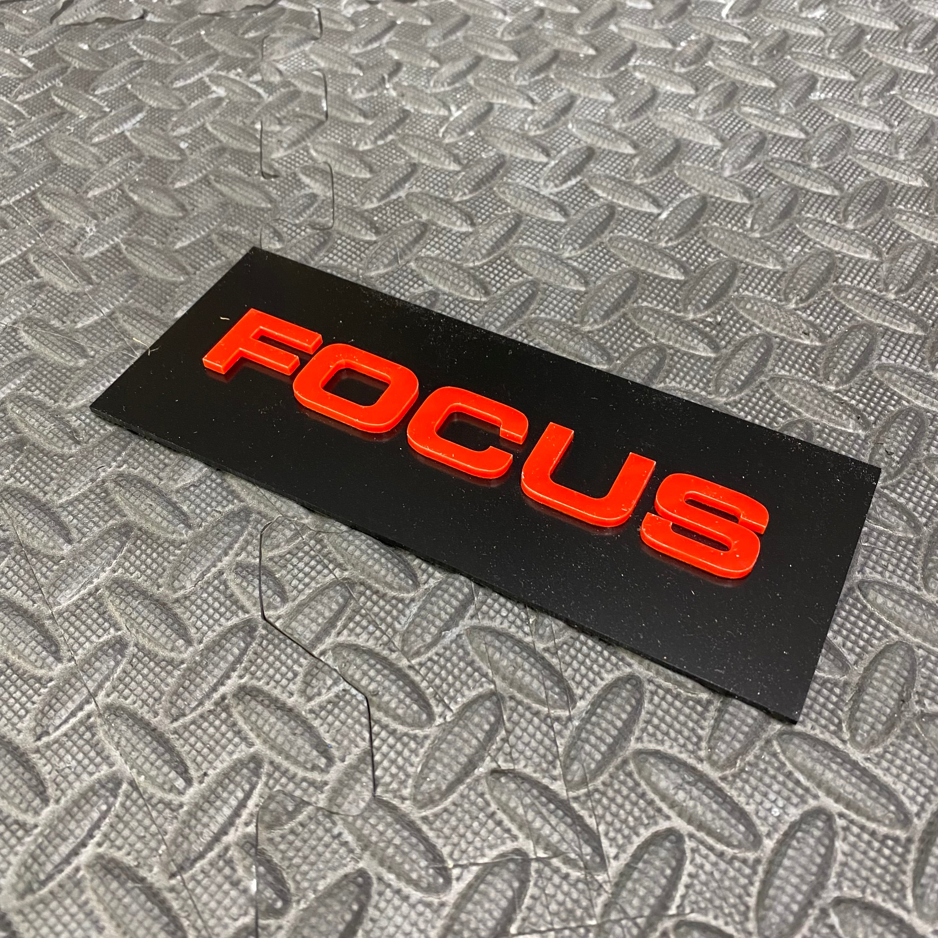 Focus 4D Acrylic Tailgate Badge