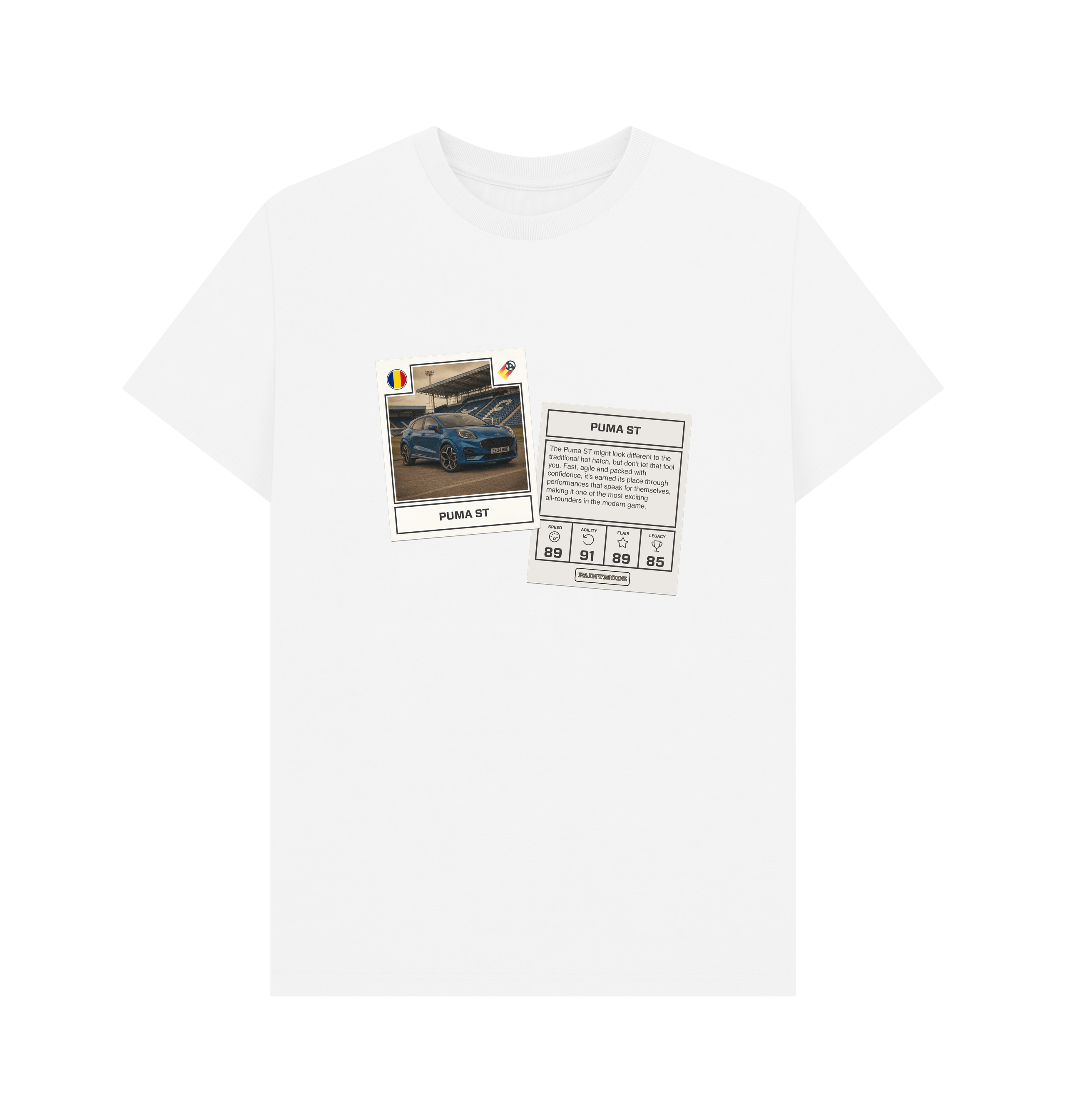 White Printed T-shirt Front