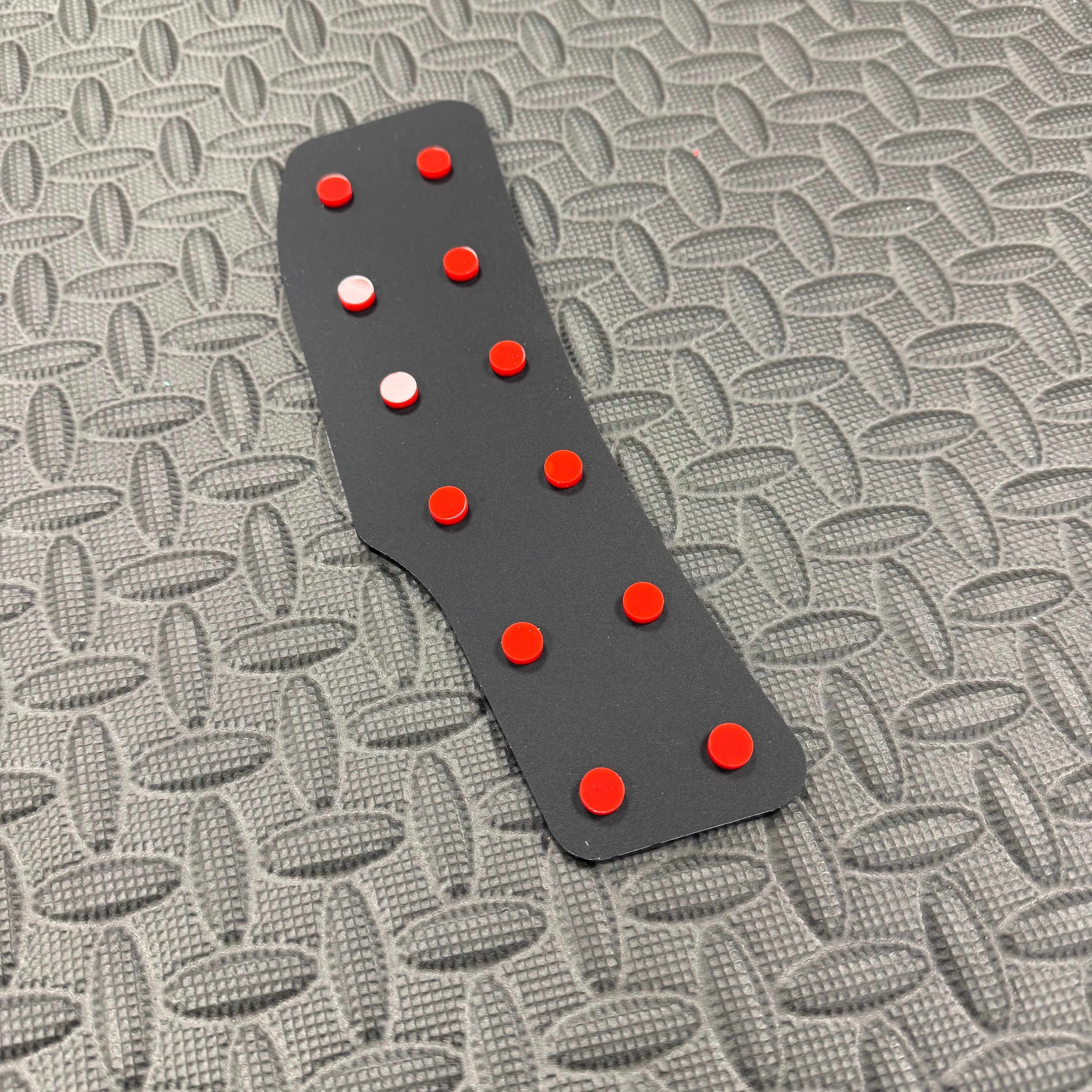 Proform Vauxhall Astra J Dead Pedal/Foot Rest Plate - Satin Back Plate With Red Detail