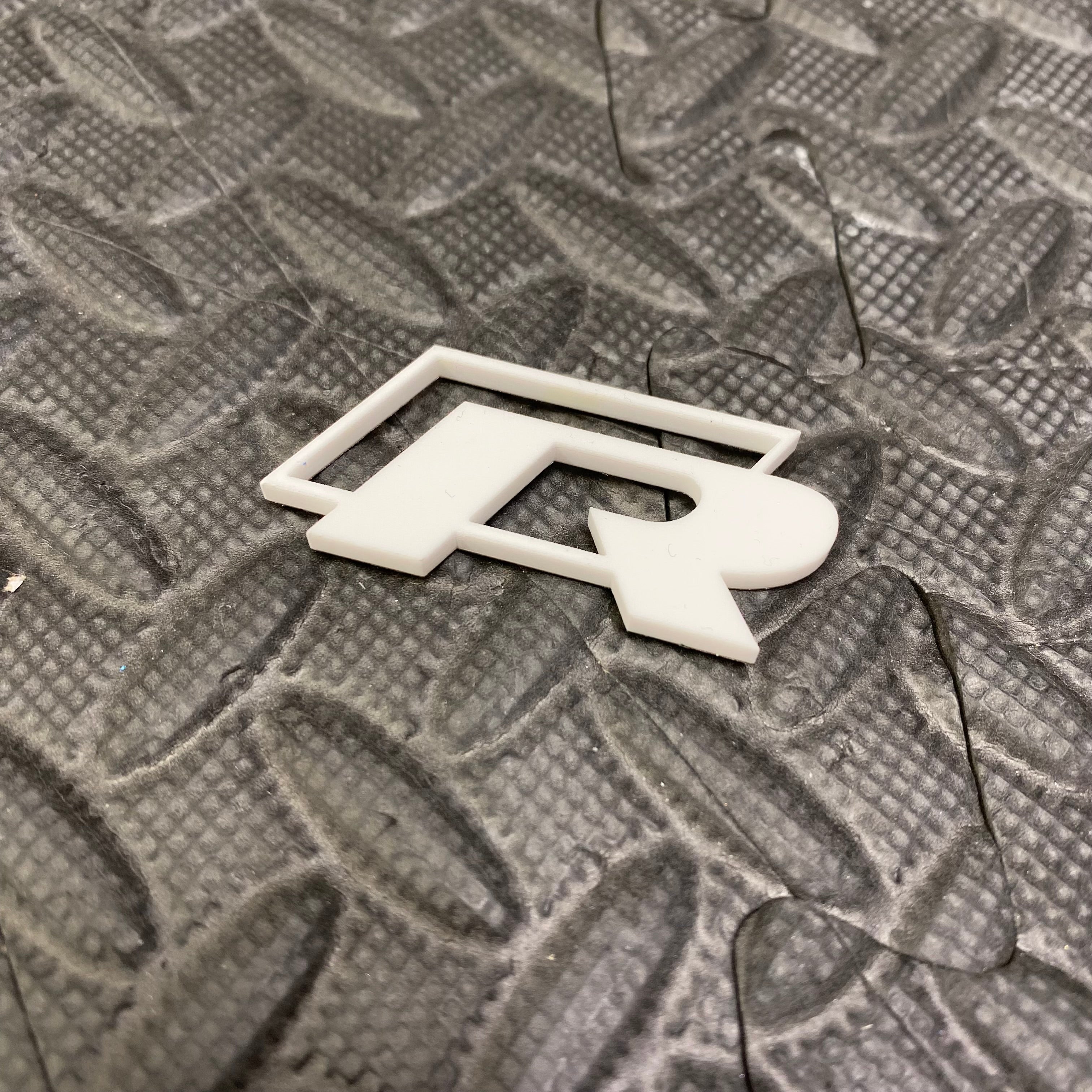 R Logo Acrylic Badge