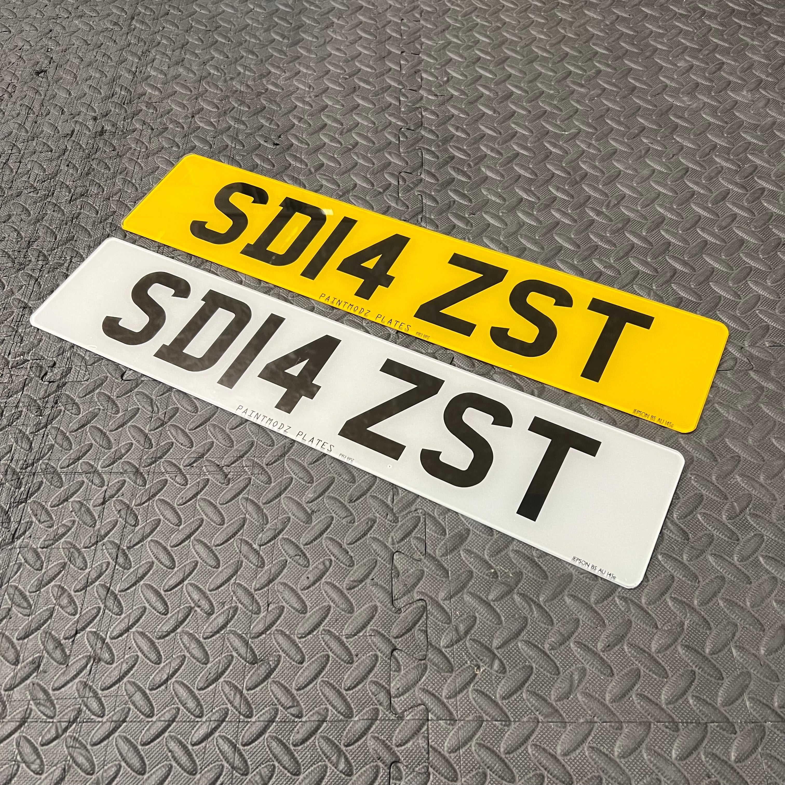 Paintmodz Plates - Printed Number Plates - Road Legal (Standard Size) - Pair