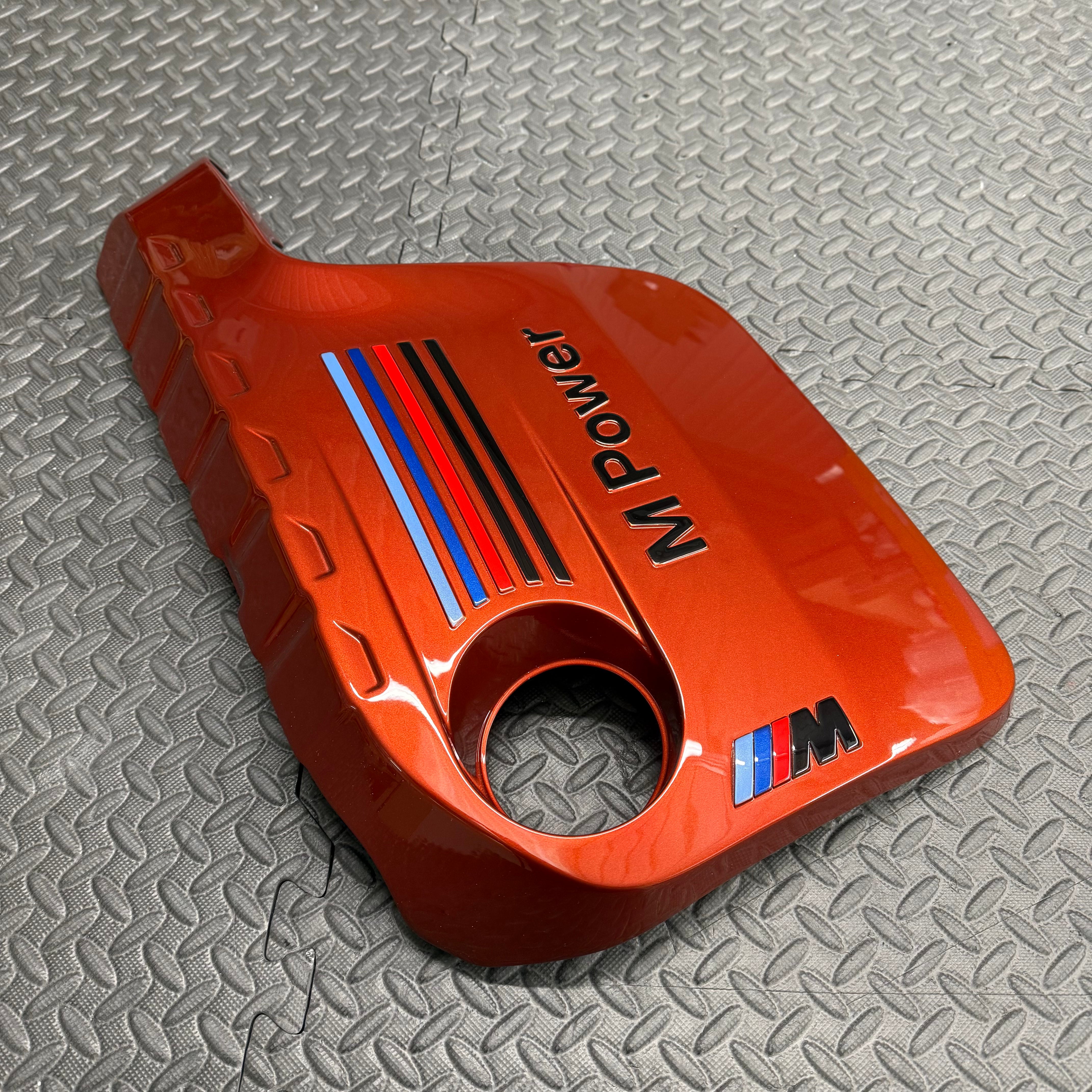 Genuine BMW S55 Engine Cover - Painted Sunset Orange