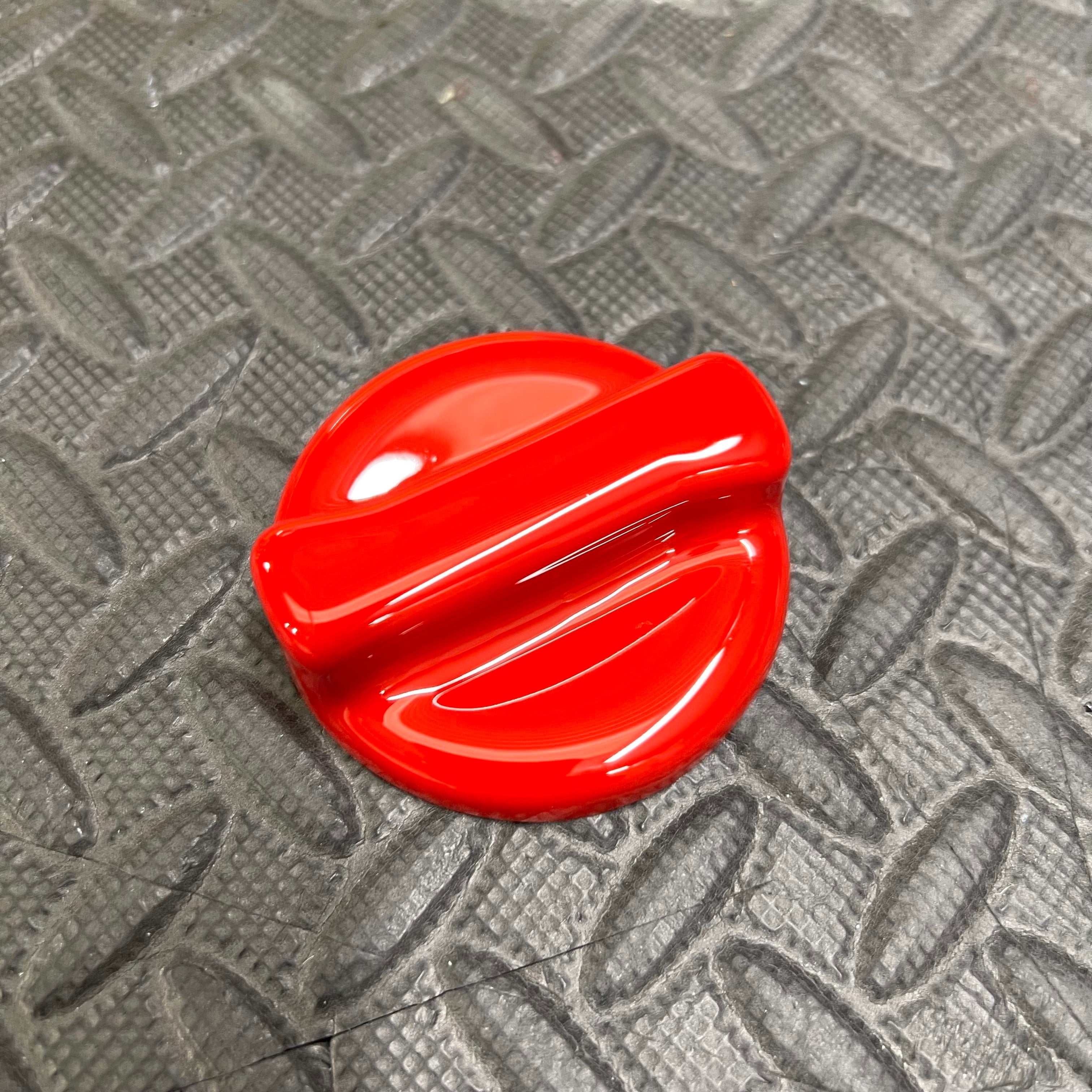 Oil Cap Cover Gloss Red Plastic