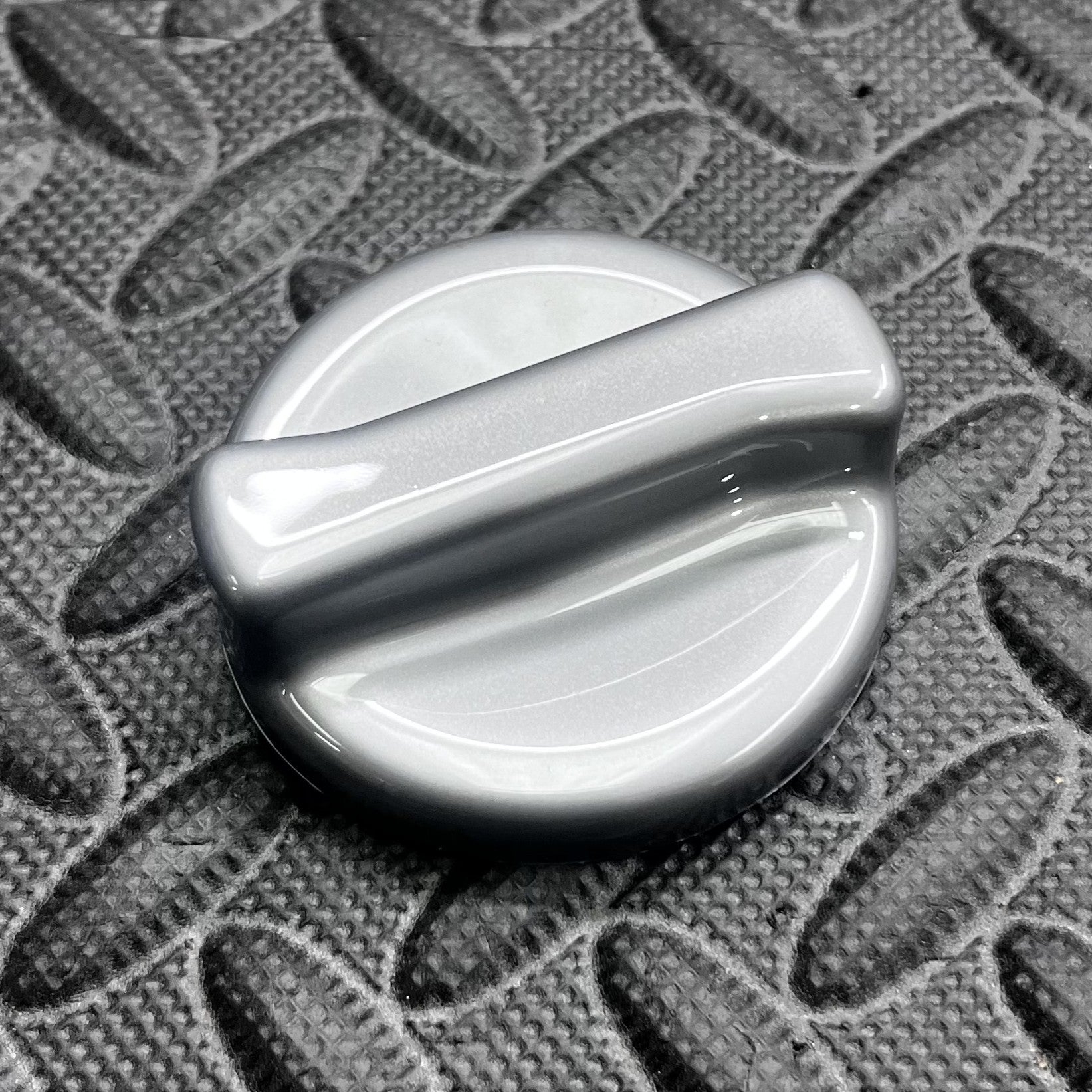 Oil Cap Cover Gloss Grey Plastic