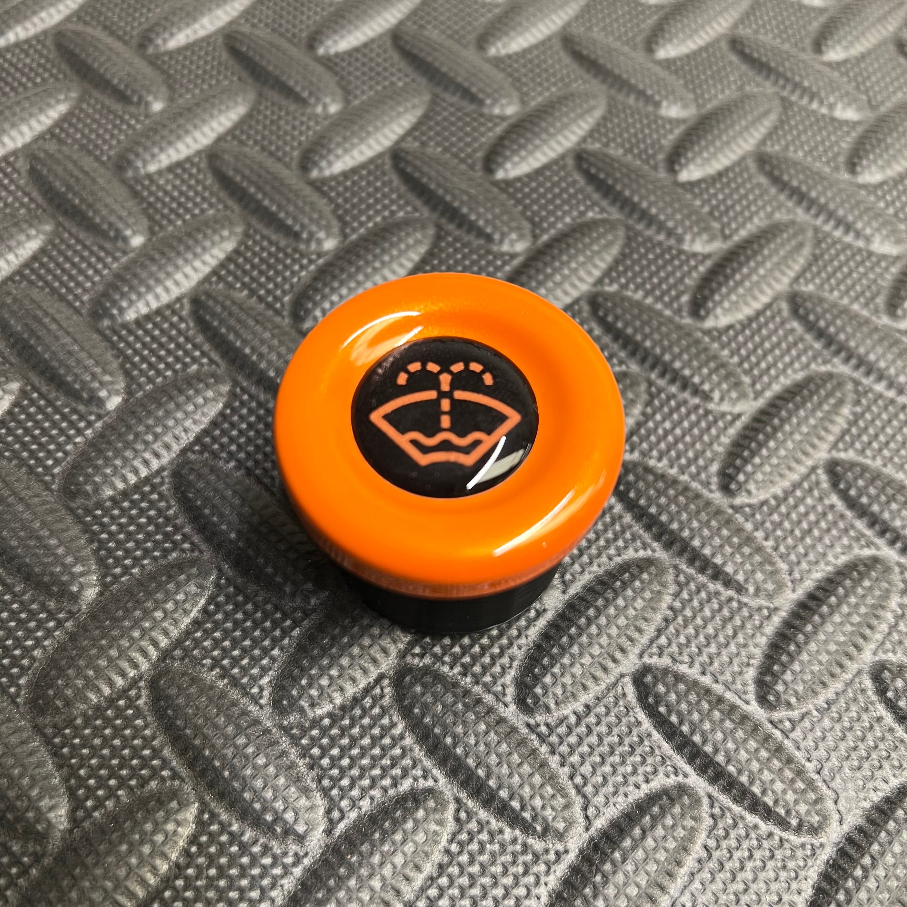 Proform Washer Bottle Bung Mk2/2.5 Focus - Painted Electric Orange With Orange Screenwash Logo Detailing