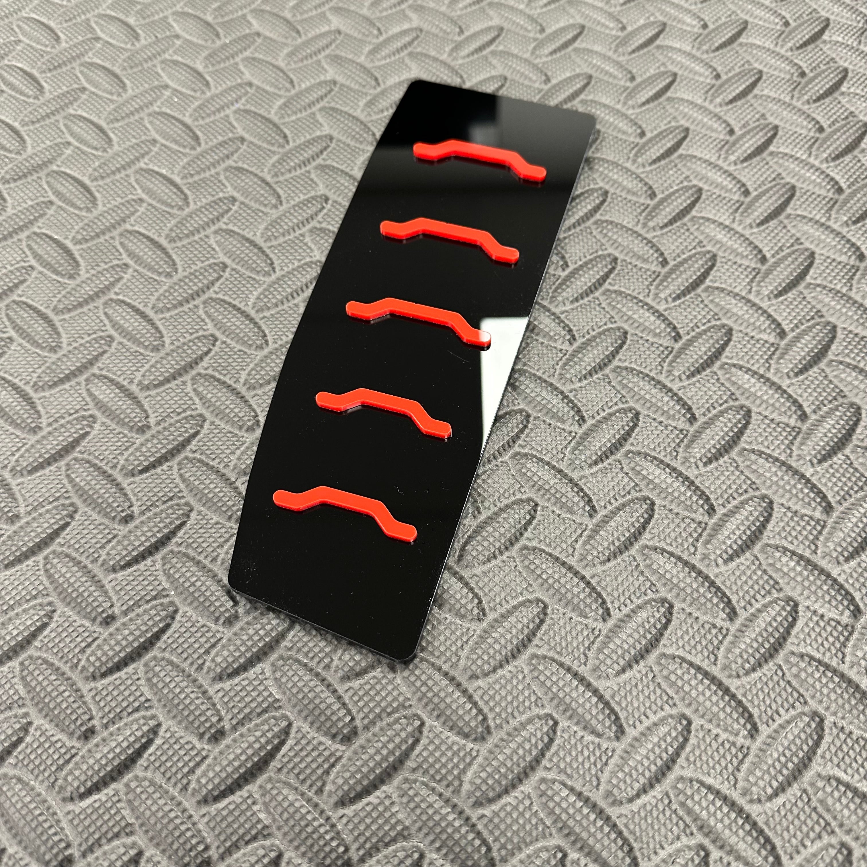 Proform Dead Pedal / Foot Rest Plate - Fits Hyundai i20N - Right Hand Drive - Red Detail