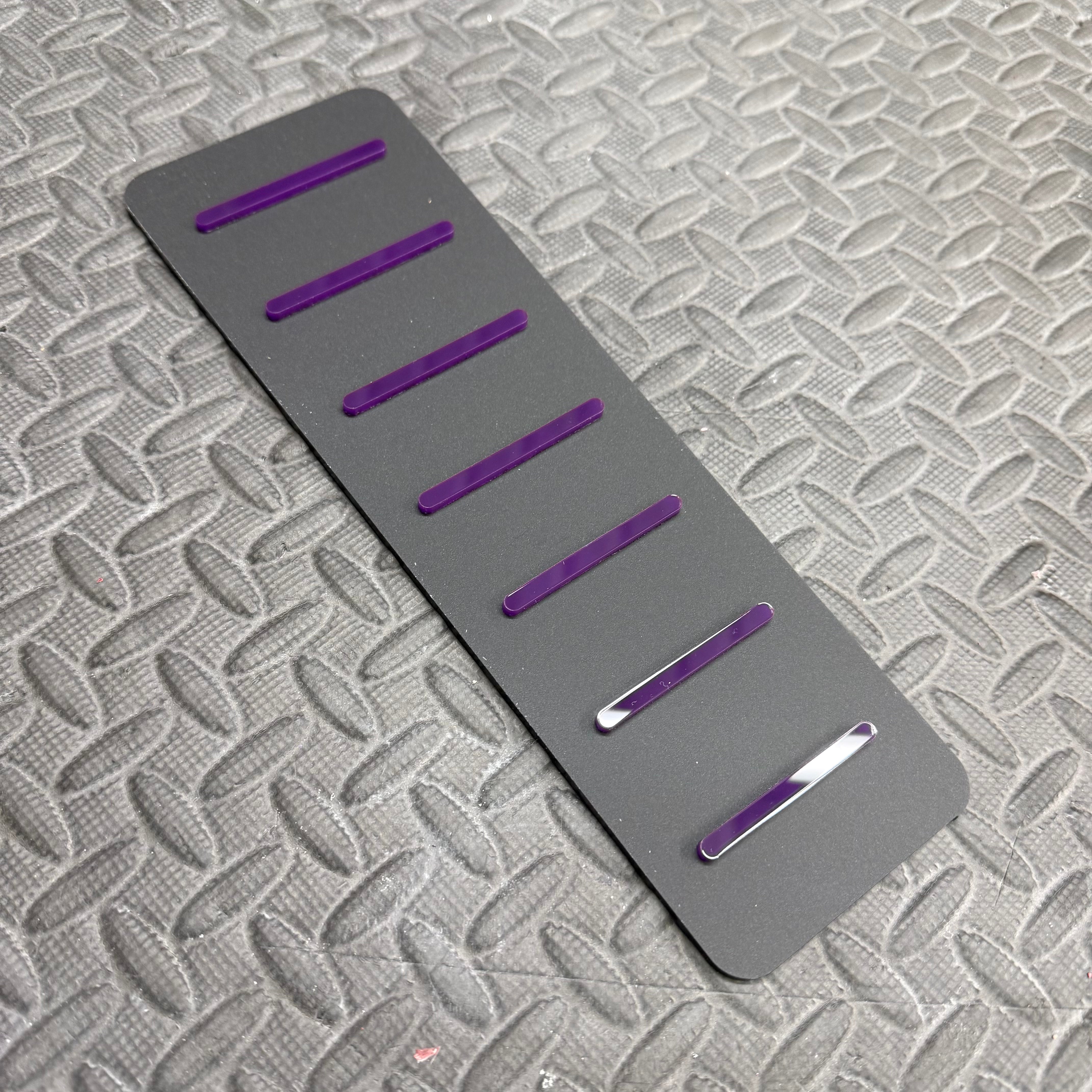 Proform Mk3/3.5 Focus Dead Pedal / Foot Rest Plate - Satin Black Plate With Dark Purple Detailing