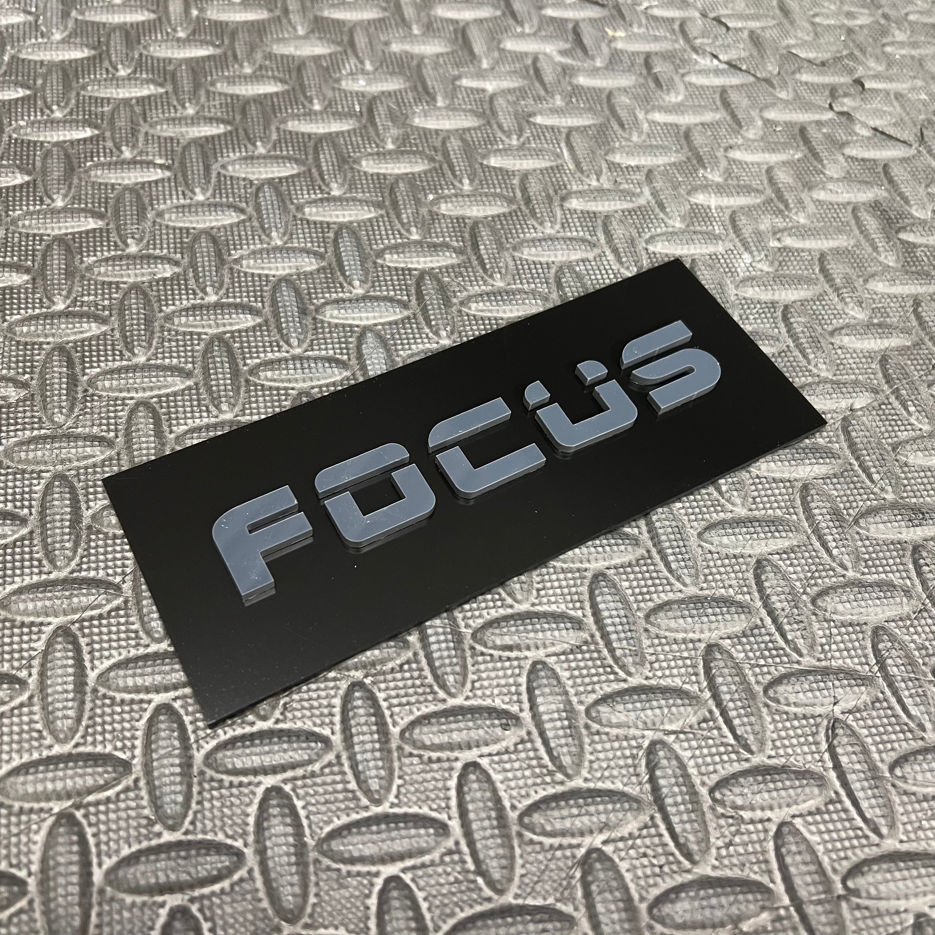 Focus 4D Acrylic Tailgate Badges