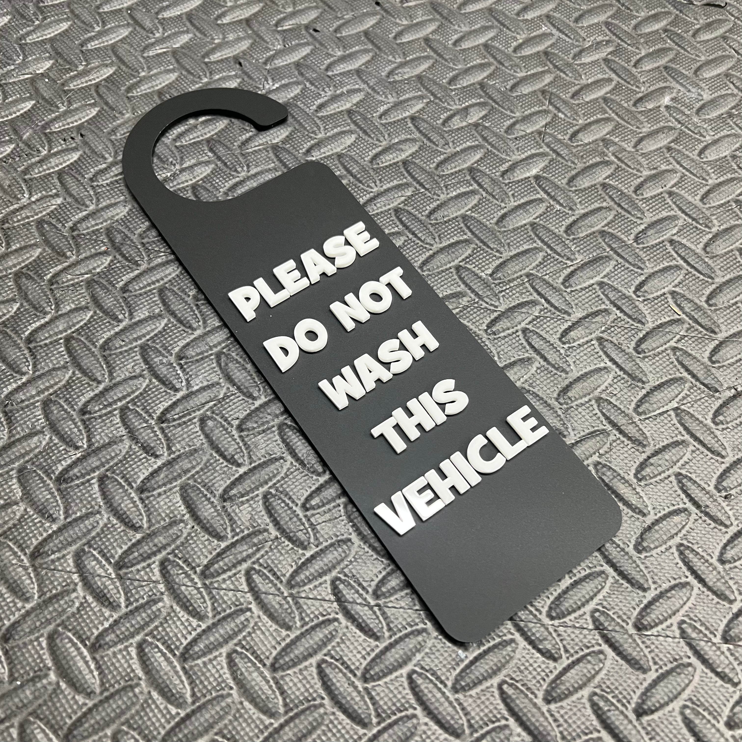 Do Not Wash Hanger (4D Acrylic)