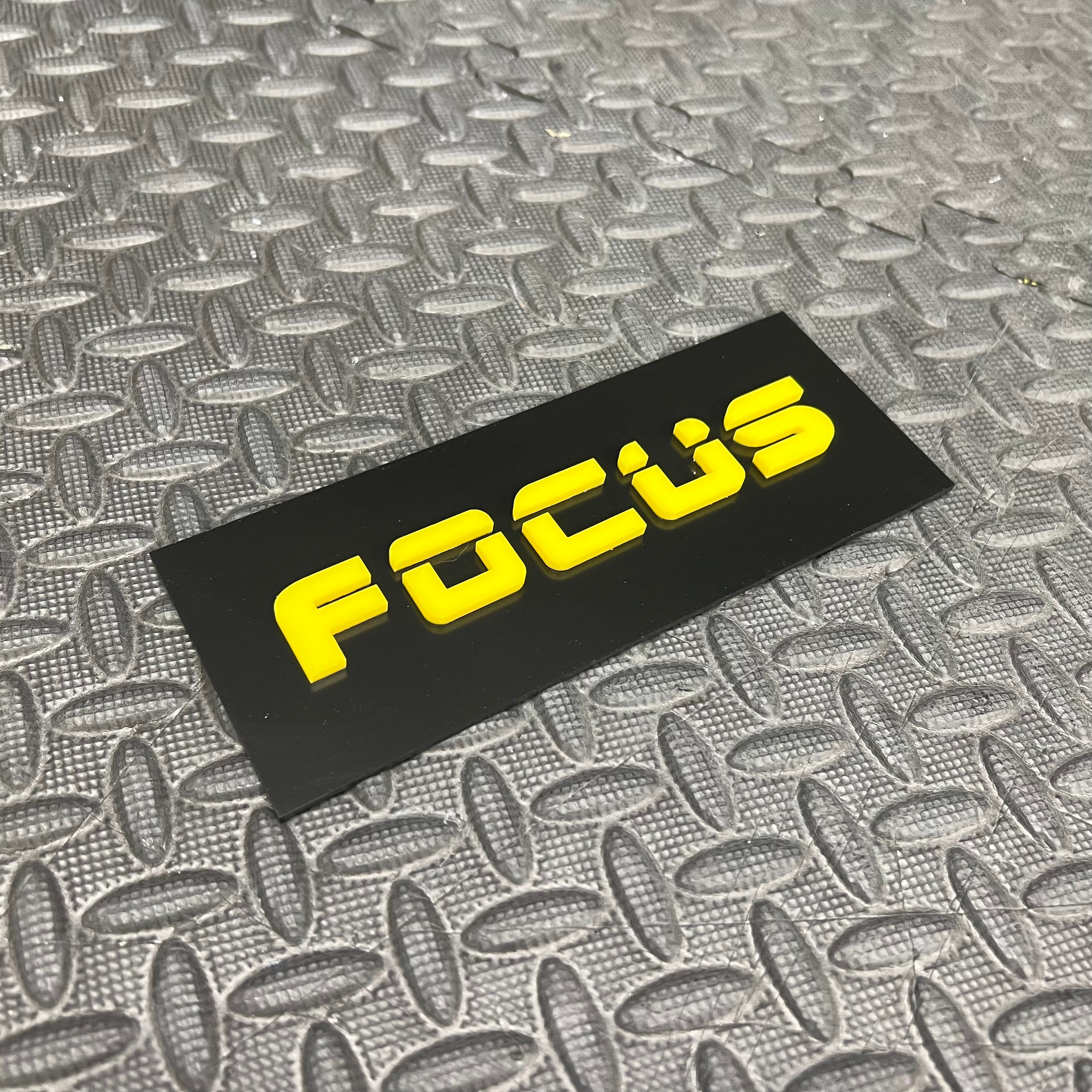 Focus 4D Acrylic Tailgate Badges