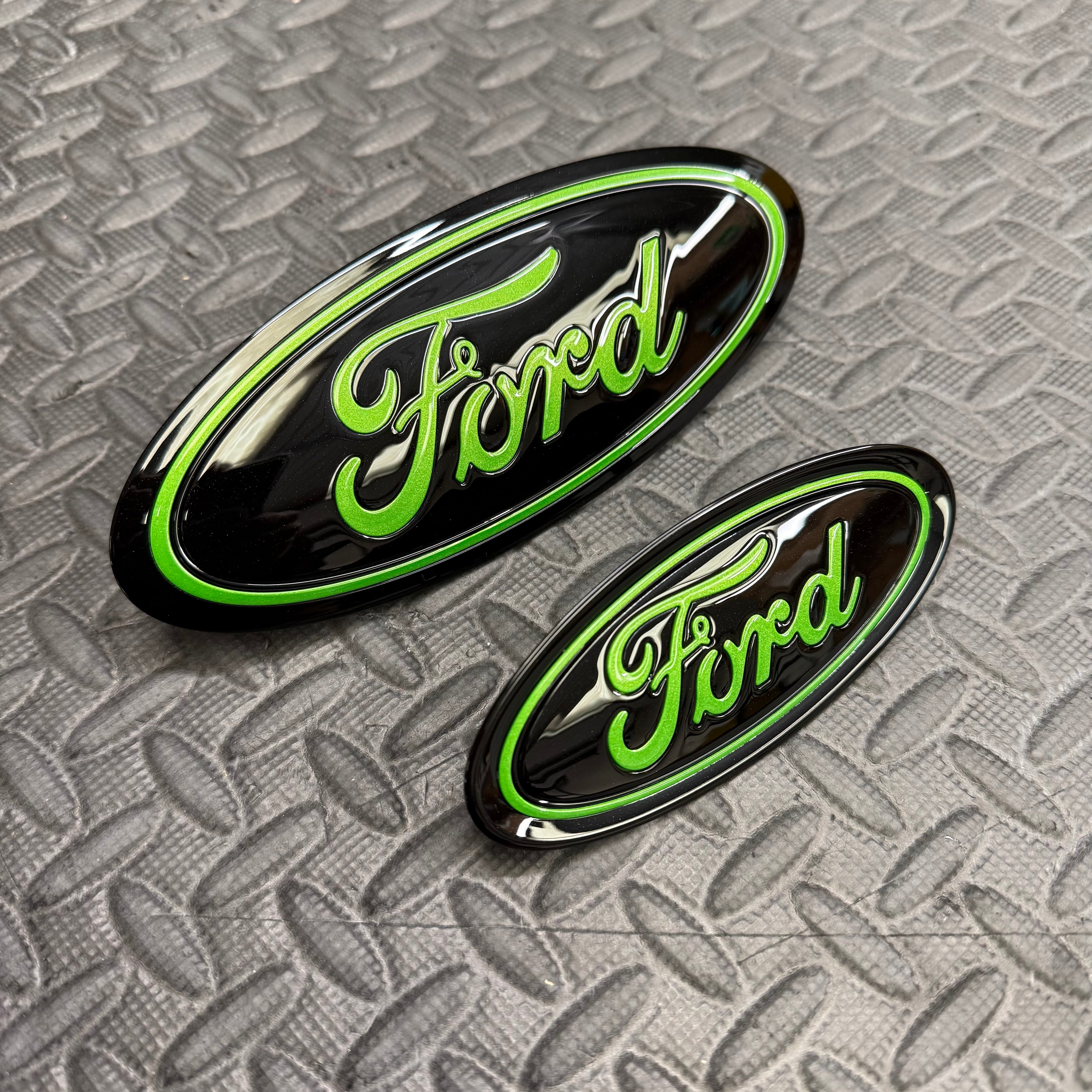 Genuine Ford Grille / Tailgate Badges - Mk4.5 Focus ST - Painted Mean Green