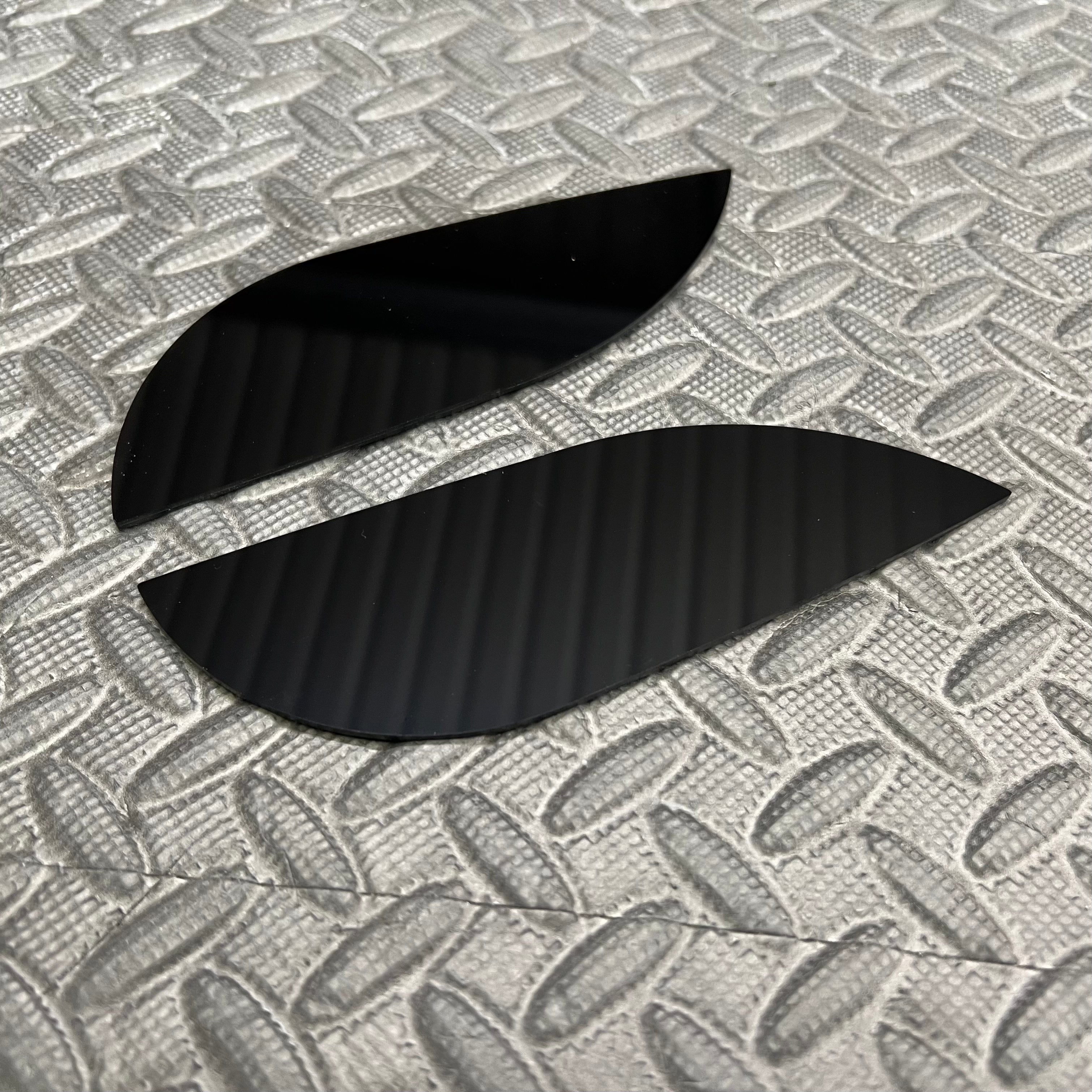 Proform Rear Door Handle Inserts - Hyundai i20 - Gloss Black Plastic