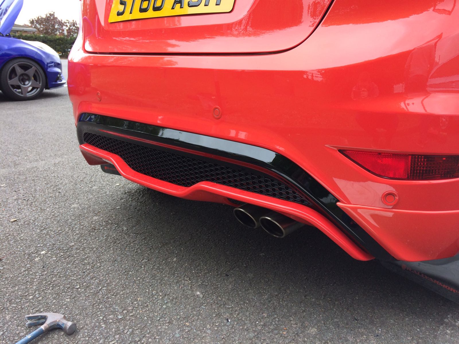 Genuine Ford Mk7.5 Ford Fiesta ST180/ST200 Rear Upper Diffuser - Gloss Black Painted