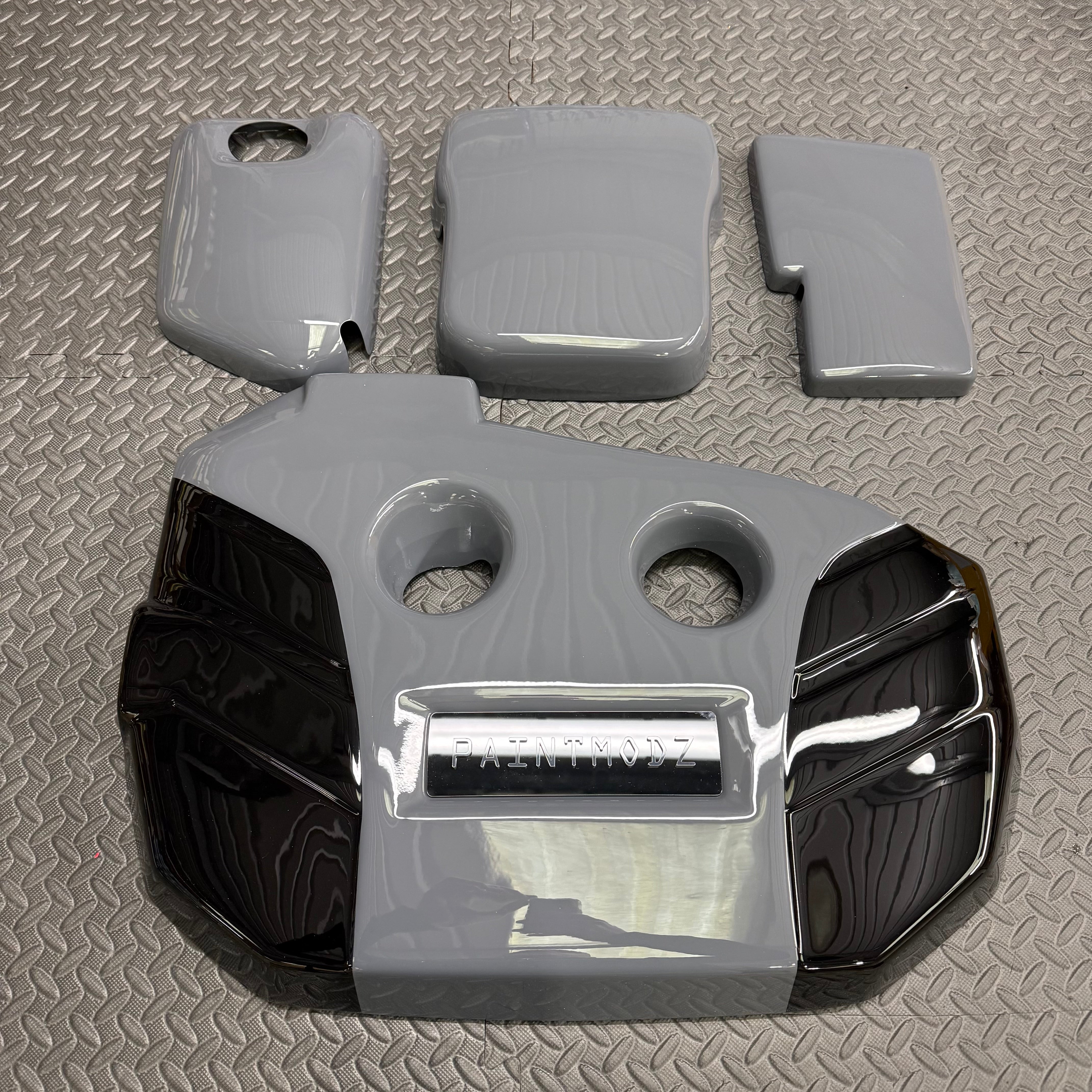Proform Small Engine Bay Dress Up Bundle - Mk3.5 Focus RS - Painted Stealth Grey/Gloss Black