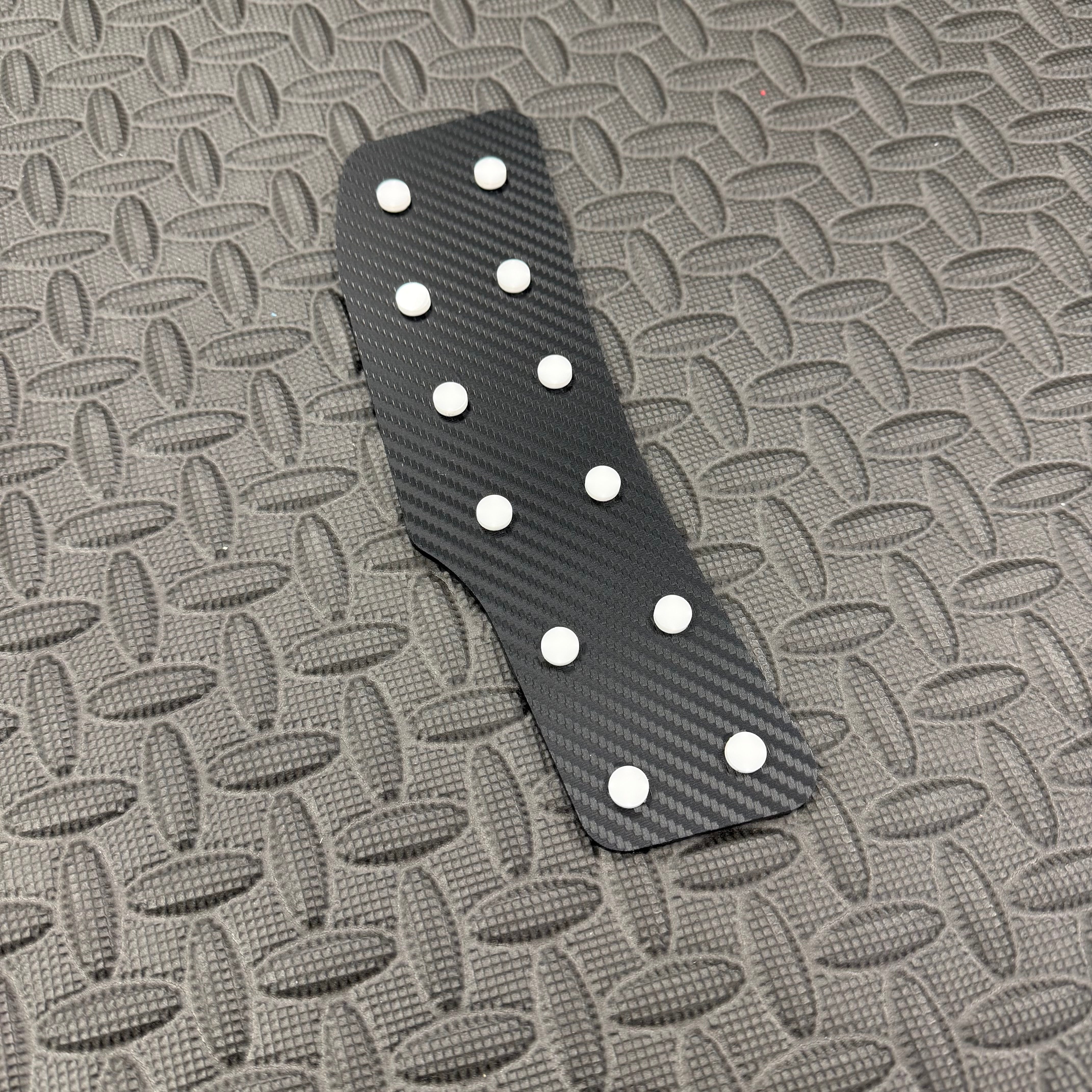 Proform Vauxhall Astra J Dead Pedal/Foot Rest Plate - Carbon Fibre Effect Back Plate With White Detail