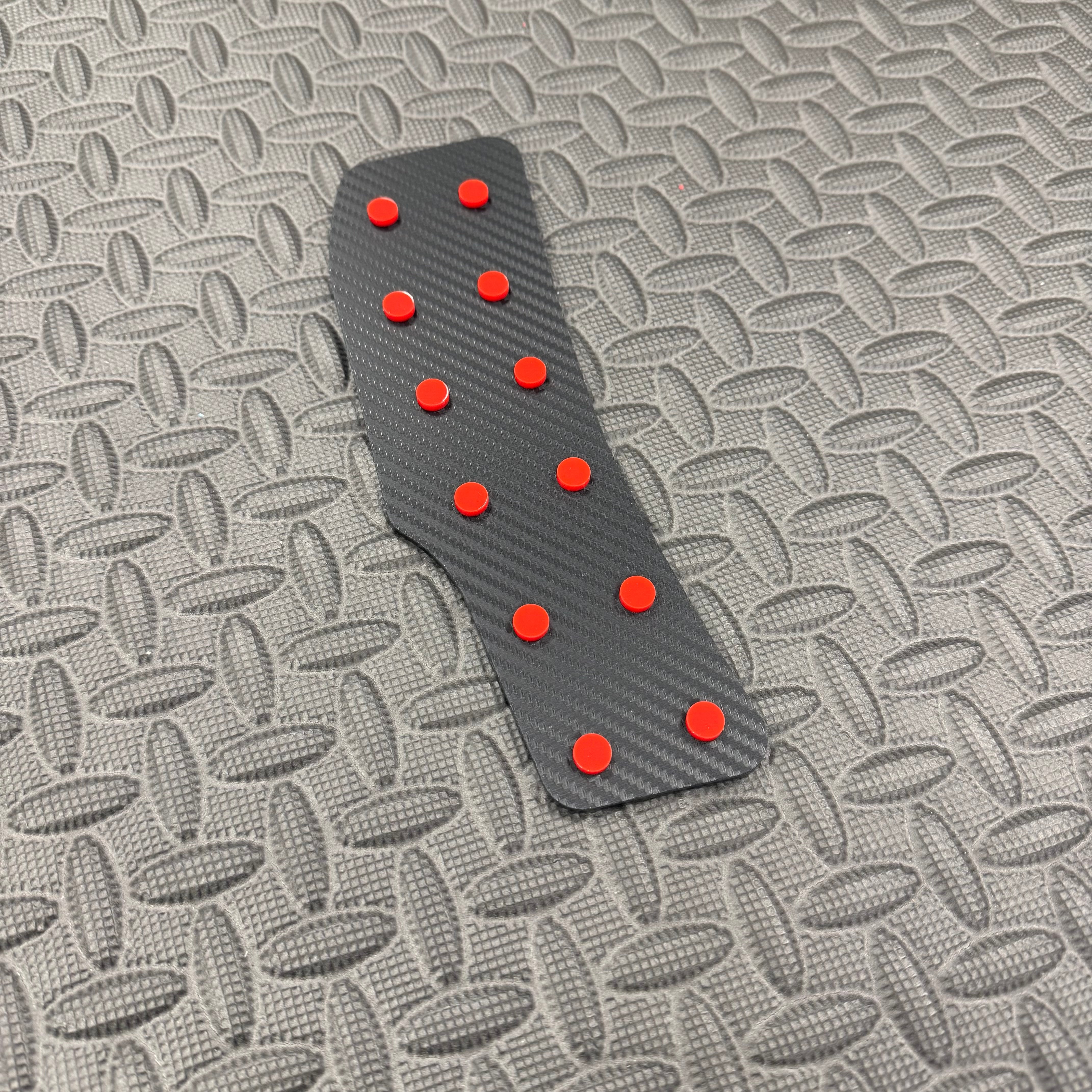 Proform Vauxhall Astra J Dead Pedal/Foot Rest Plate - Carbon Fibre Efffect Back Plate With Red Detail