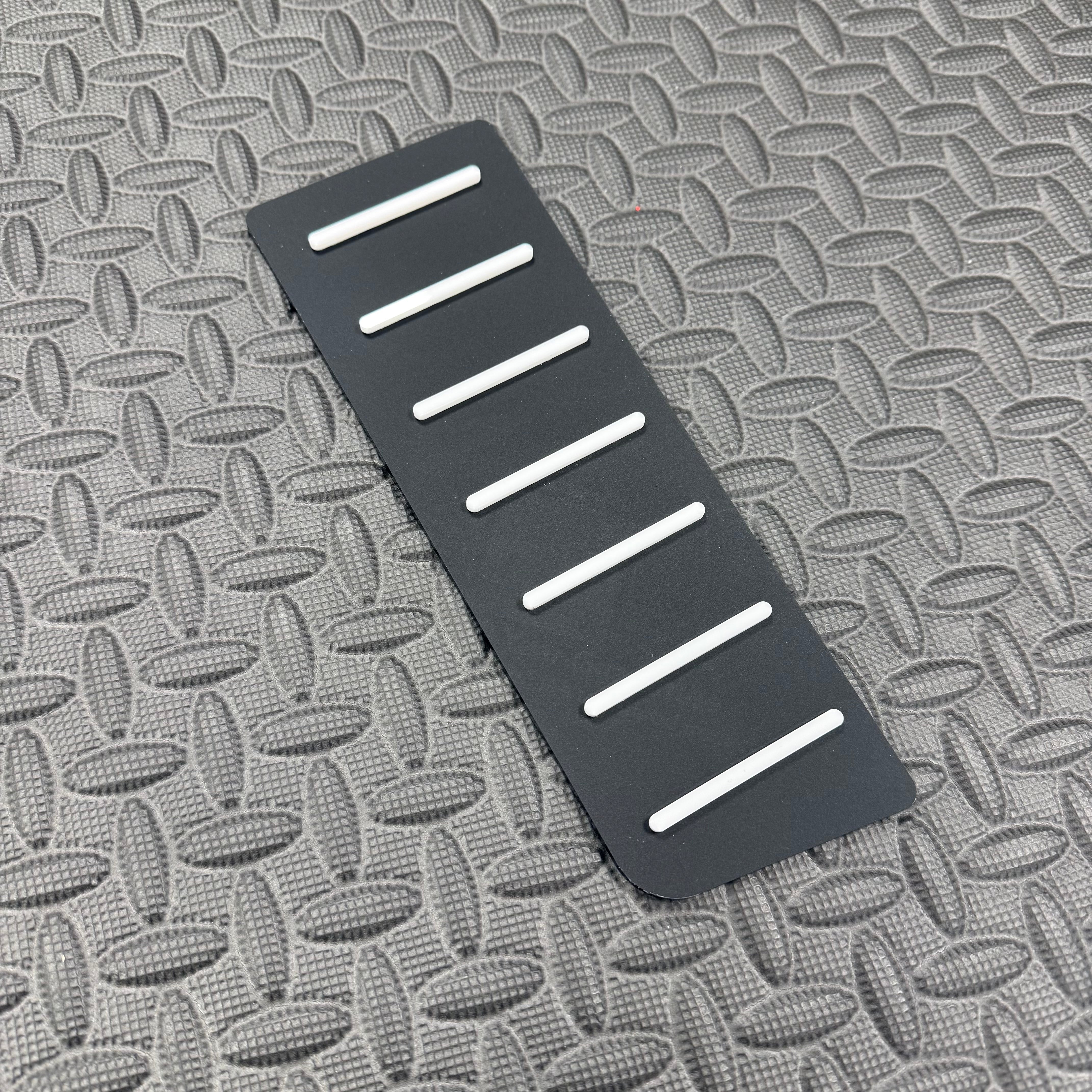 Proform Mk4/4.5 Focus ST Dead Pedal / Foot Rest Plate - Satin Back Plate With White Detail