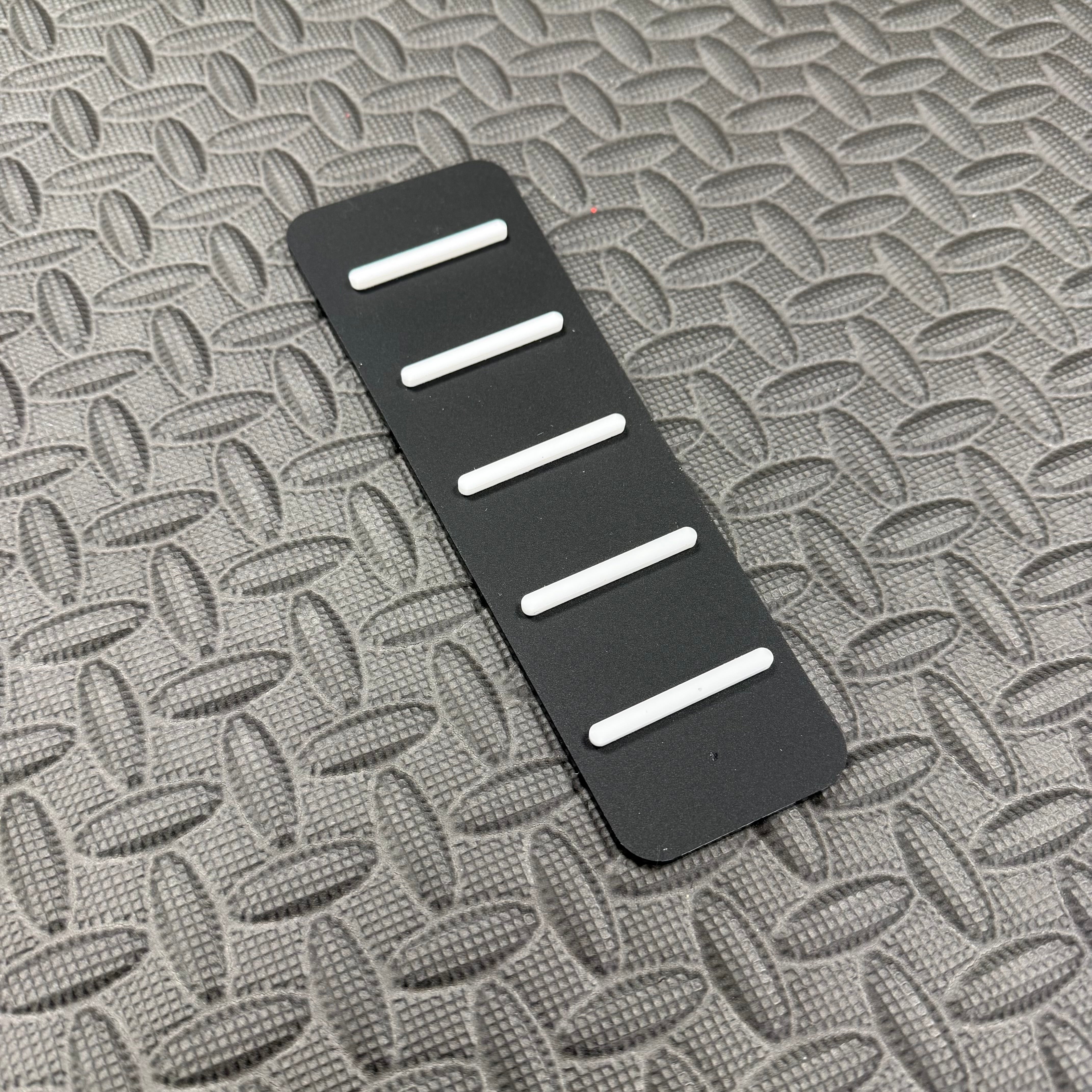 Proform Mk2/2.5 Puma ST Dead Pedal / Foot Rest Plate - Satin Back Plate With White Detail