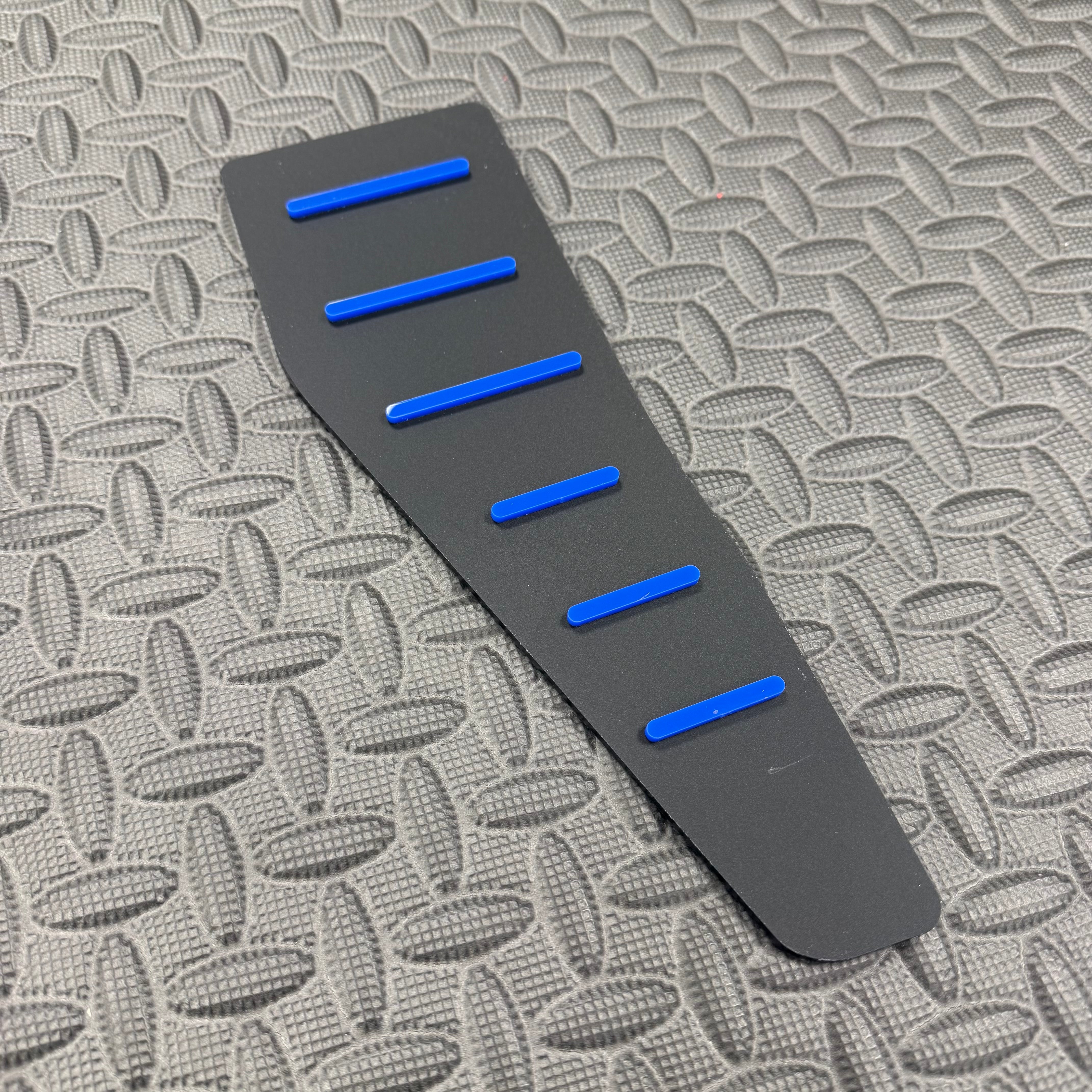 Proform Mk7/7.5 Golf GTI / R (Automatic) Dead Pedal / Foot Rest Plate - Satin Back Plate With Medium Blue Detail