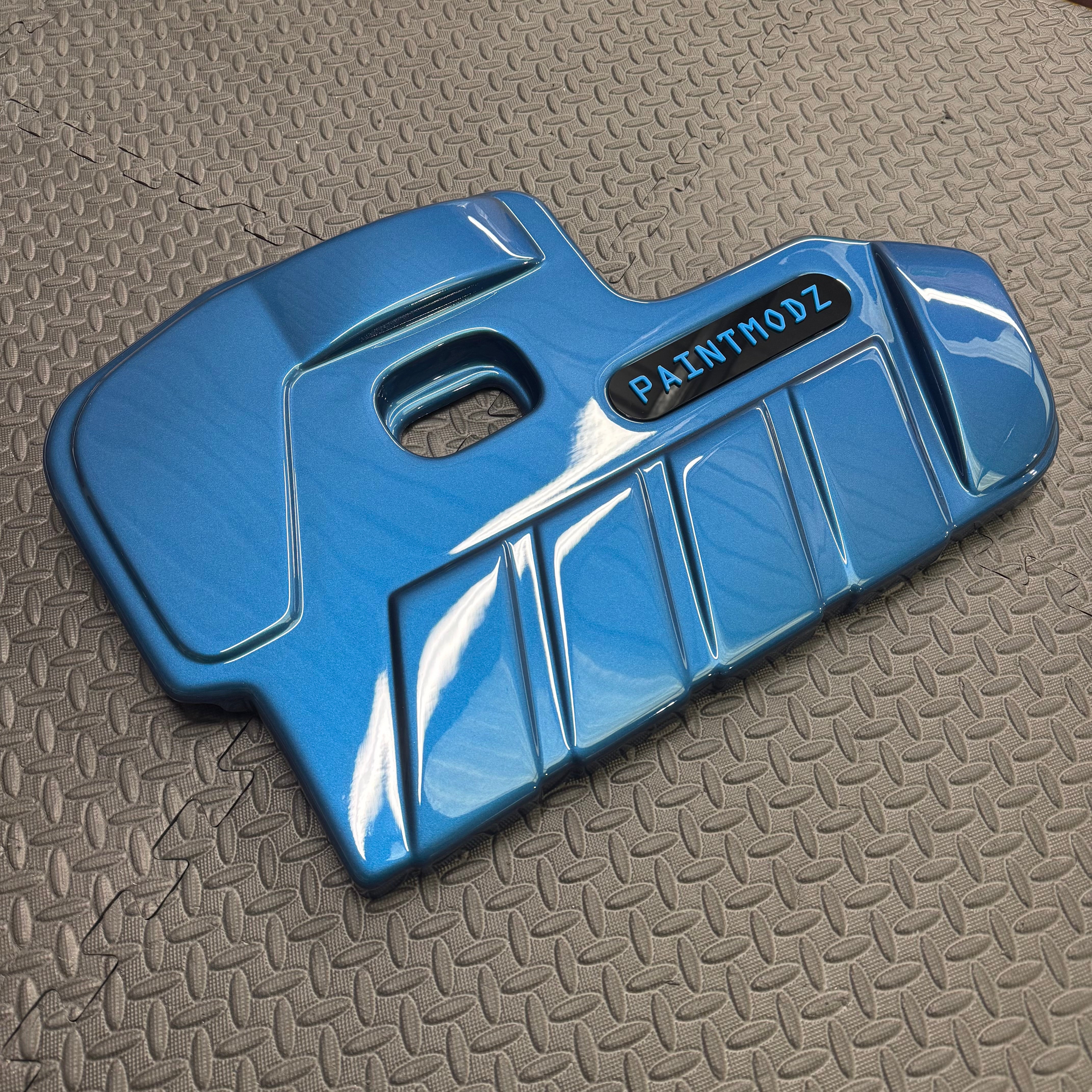 Proform Engine Cover - Mk4/4.5 Focus ST Petrol - Painted New Performance Blue with Light Blue/Gloss Black Badge Plate