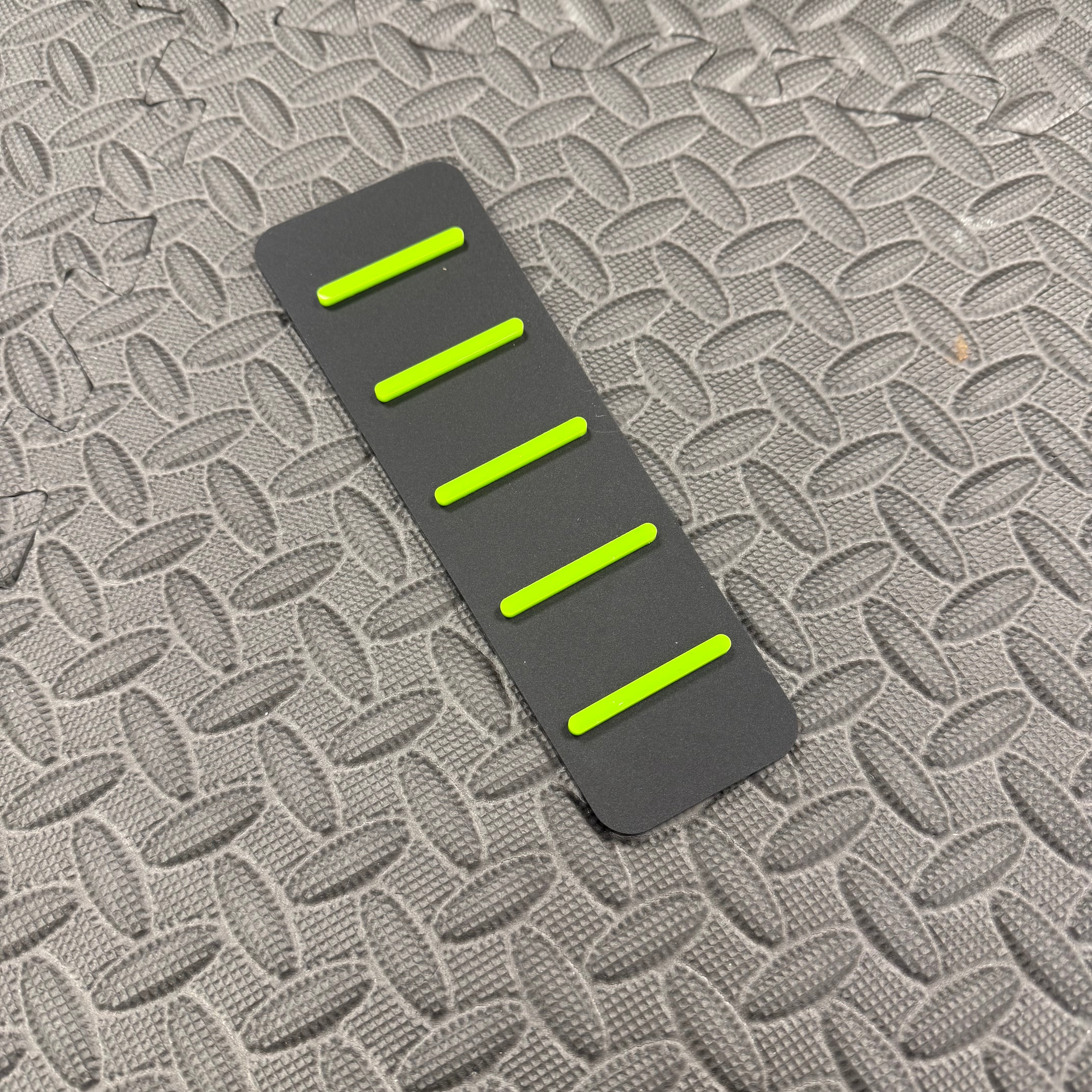 Proform Mk2/2.5 Puma ST Dead Pedal / Foot Rest Plate - Satin Black Back Plate With Light Green Detail