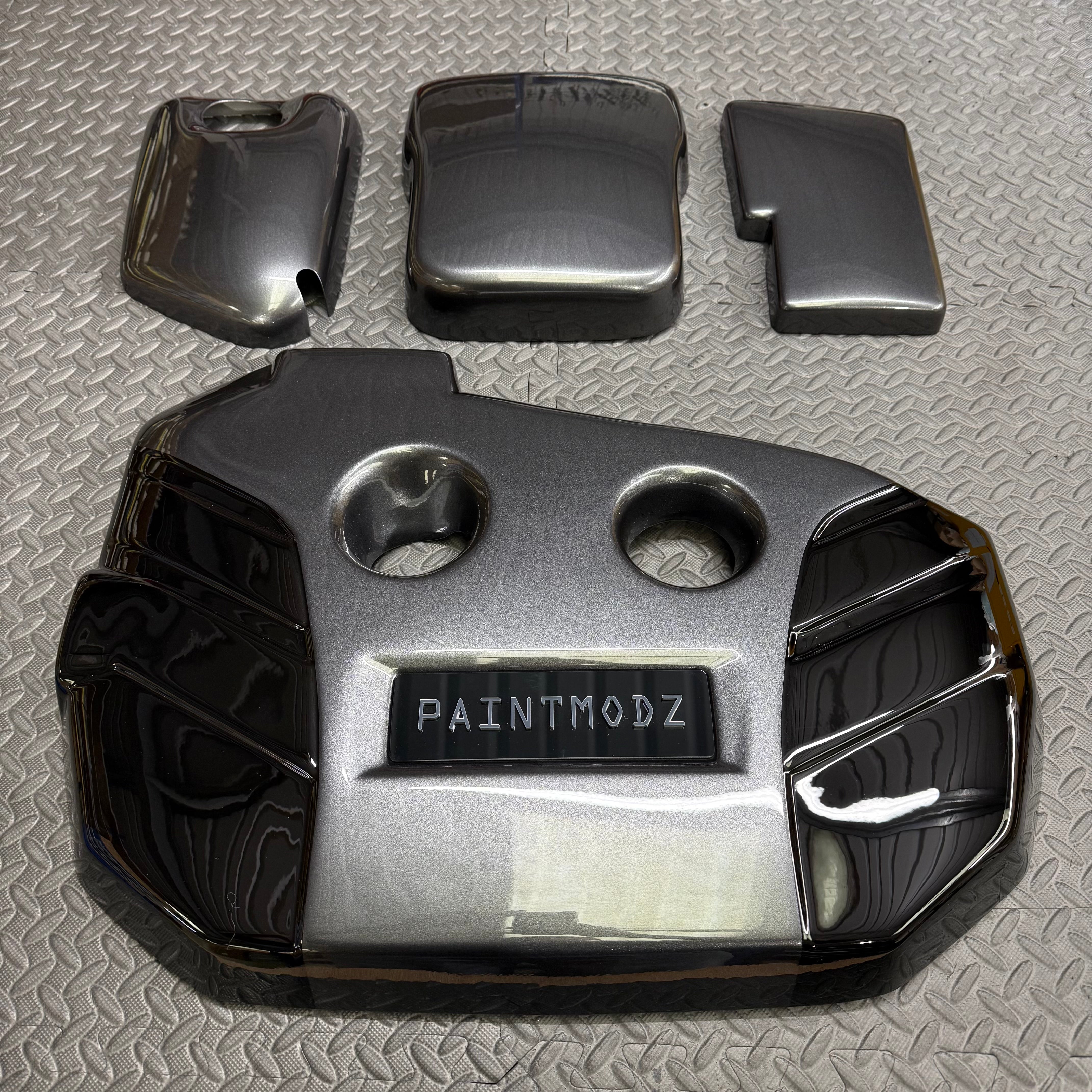 Proform Small Engine Bay Dress Up Bundle - Mk3.5 Focus RS - Painted Magnetic Grey With Gloss Black Accent Colour