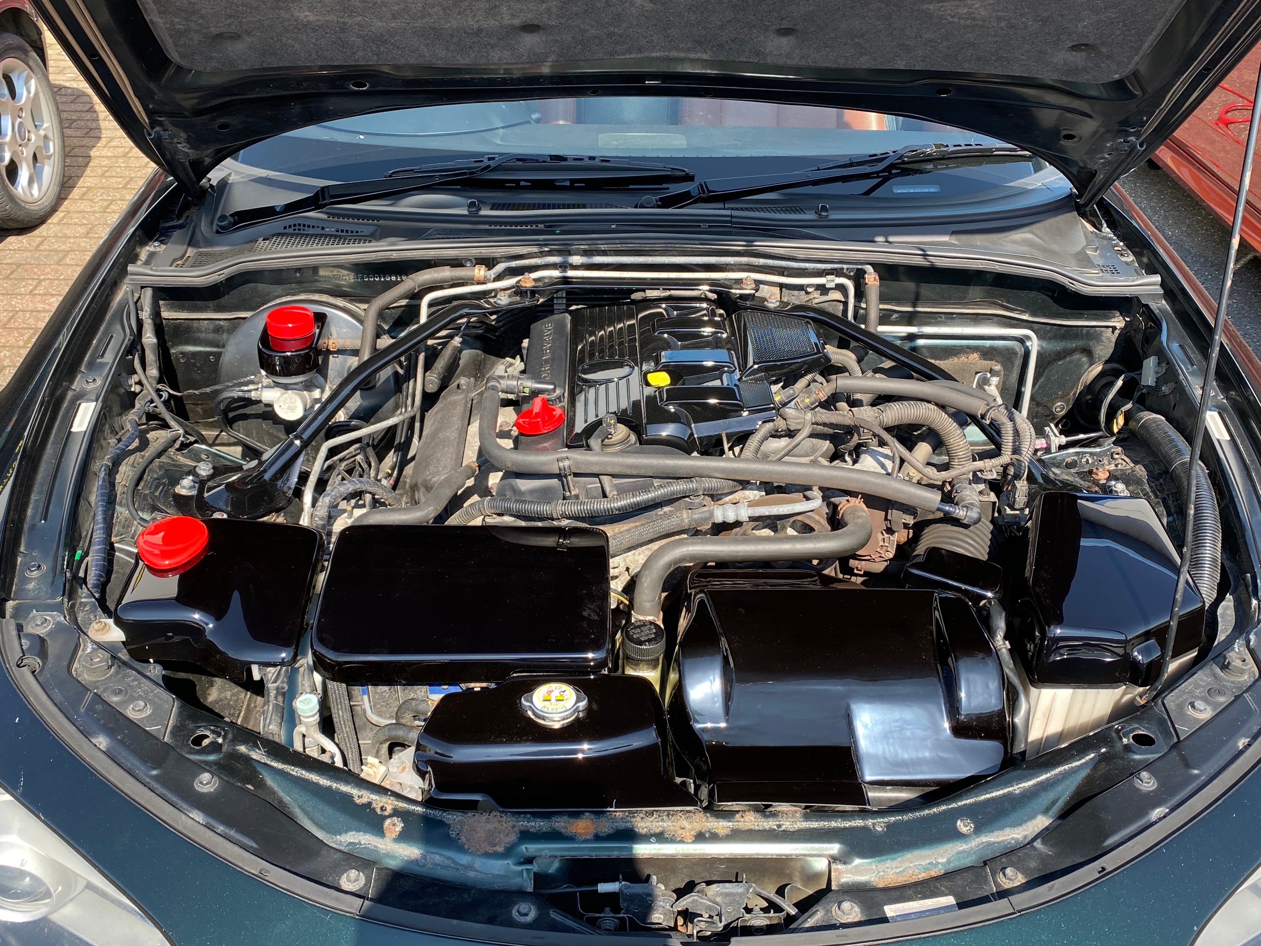 Proform Coolant Tank Cover - Mazda MX5/Miata Mk3/3.5/NC - Gloss Black Plastic