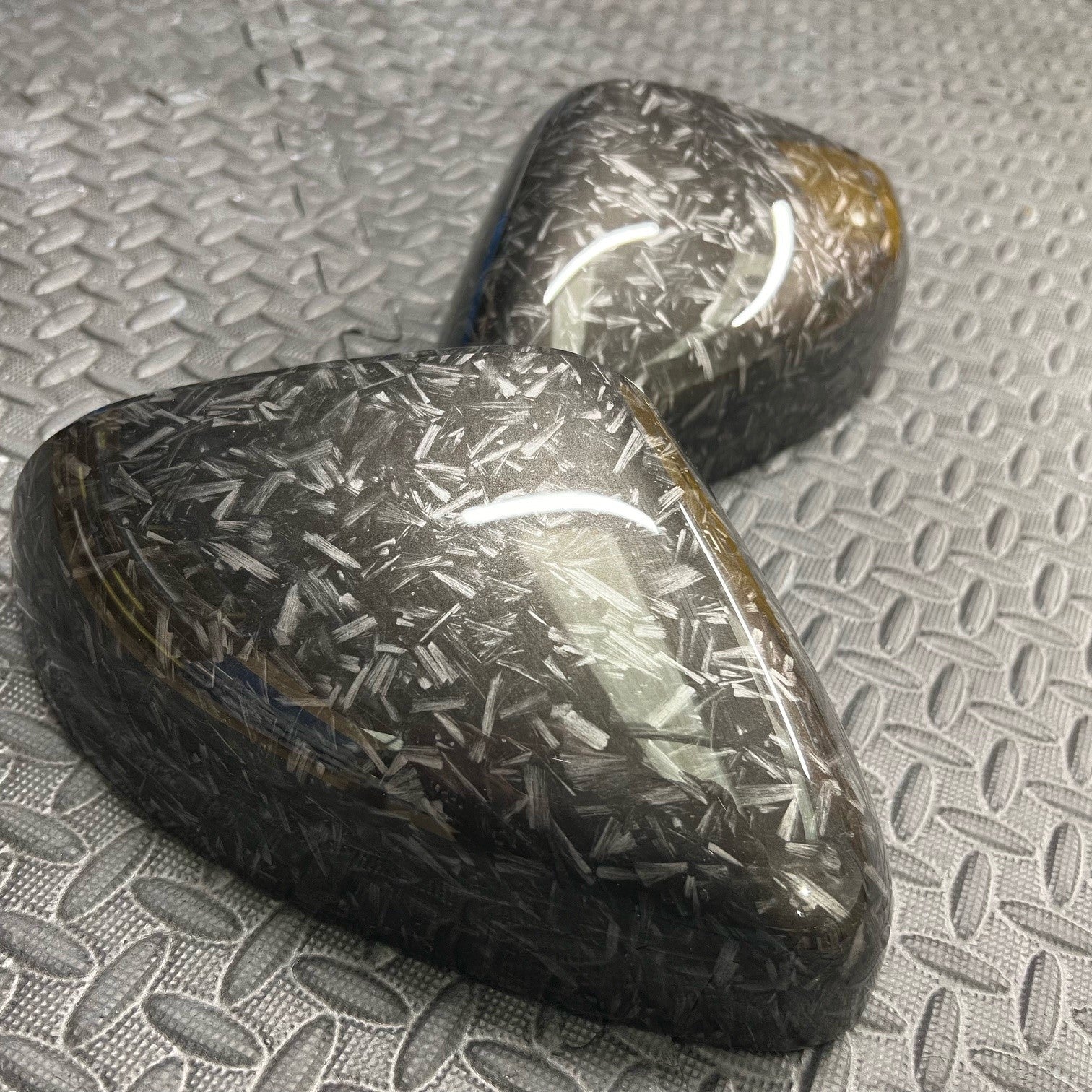 Mirror Caps Ford Fiesta Mk8/8.5, Puma Mk2 - Forged Carbon Fiber Effect Hydrodipped