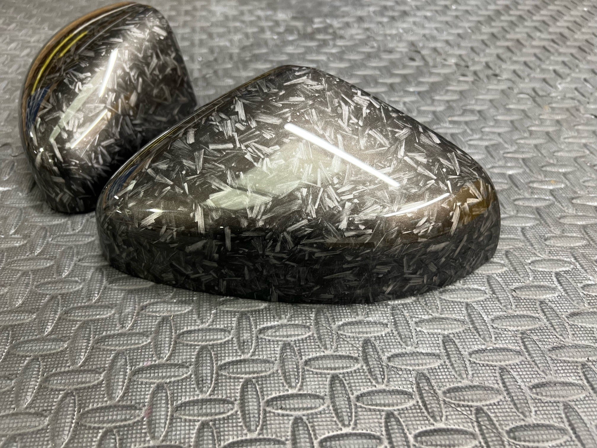 Mirror Caps Ford Fiesta Mk8/8.5, Puma Mk2 - Forged Carbon Fiber Effect Hydrodipped