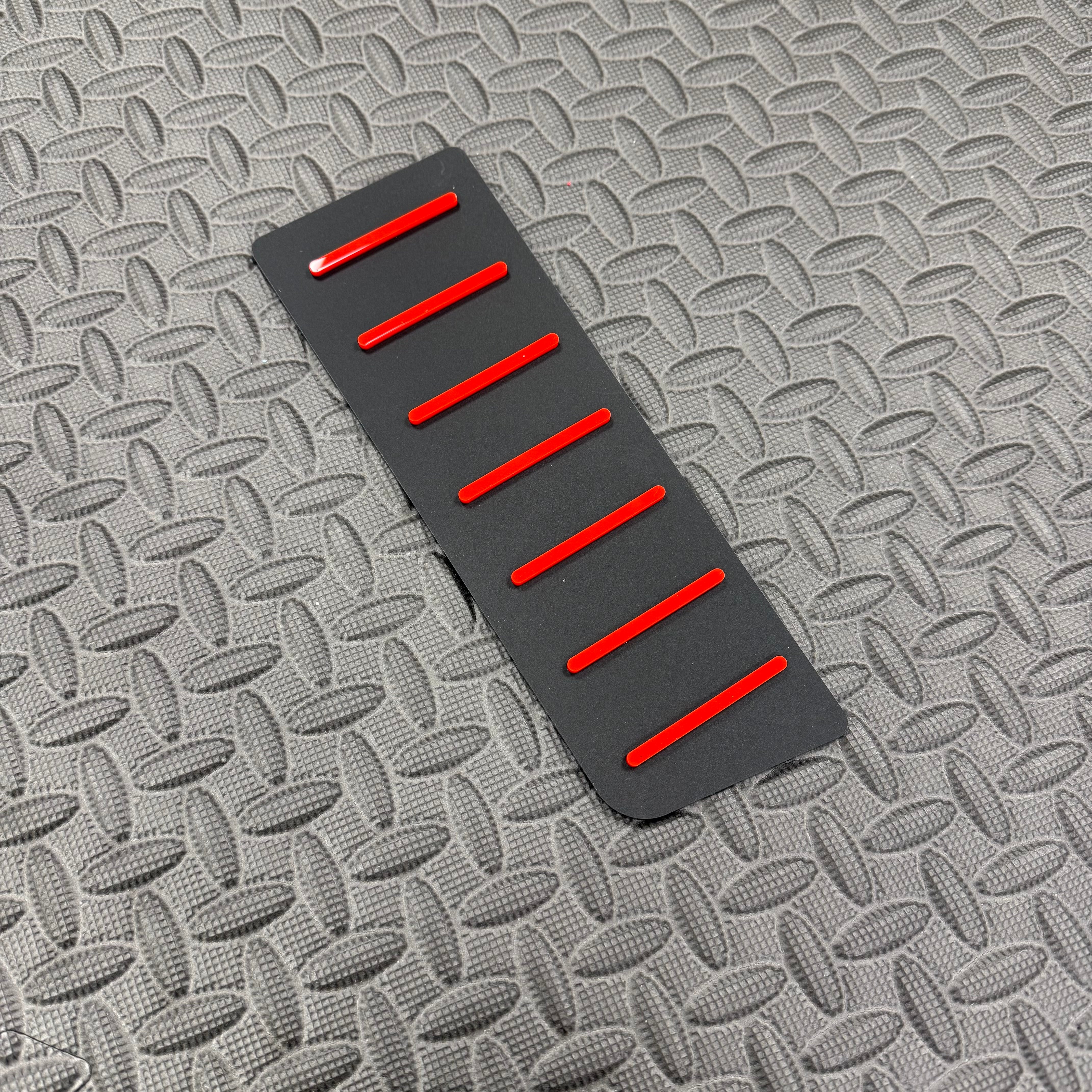 Proform Mk4/4.5 Focus ST Dead Pedal / Foot Rest Plate - Right Hand Drive - Manual Transmission - Satin Black Back Plate With Red Detailing
