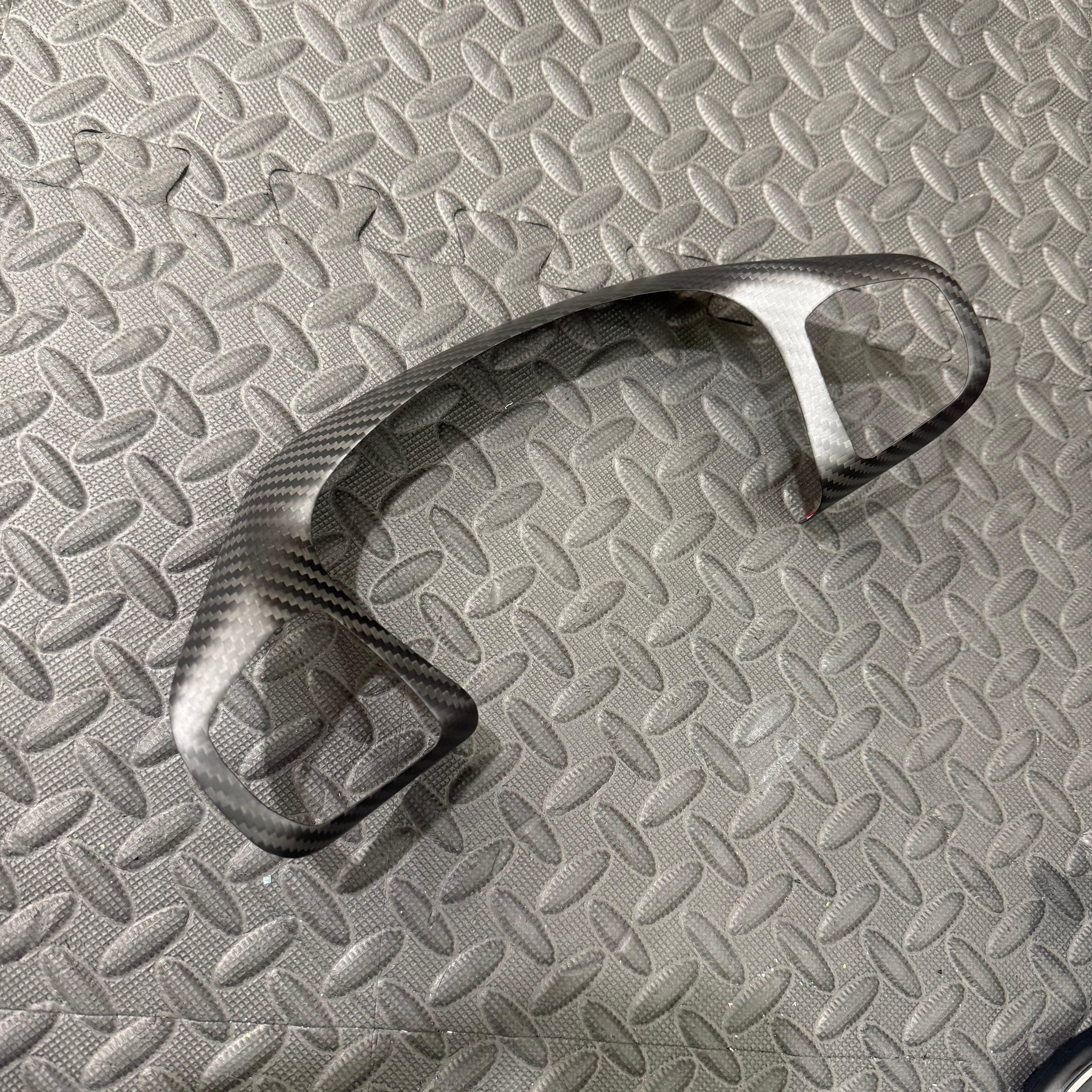 Mk8/8.5 Fiesta Real Carbon Fibre Upper Steering Wheel Trim - Satin Finish