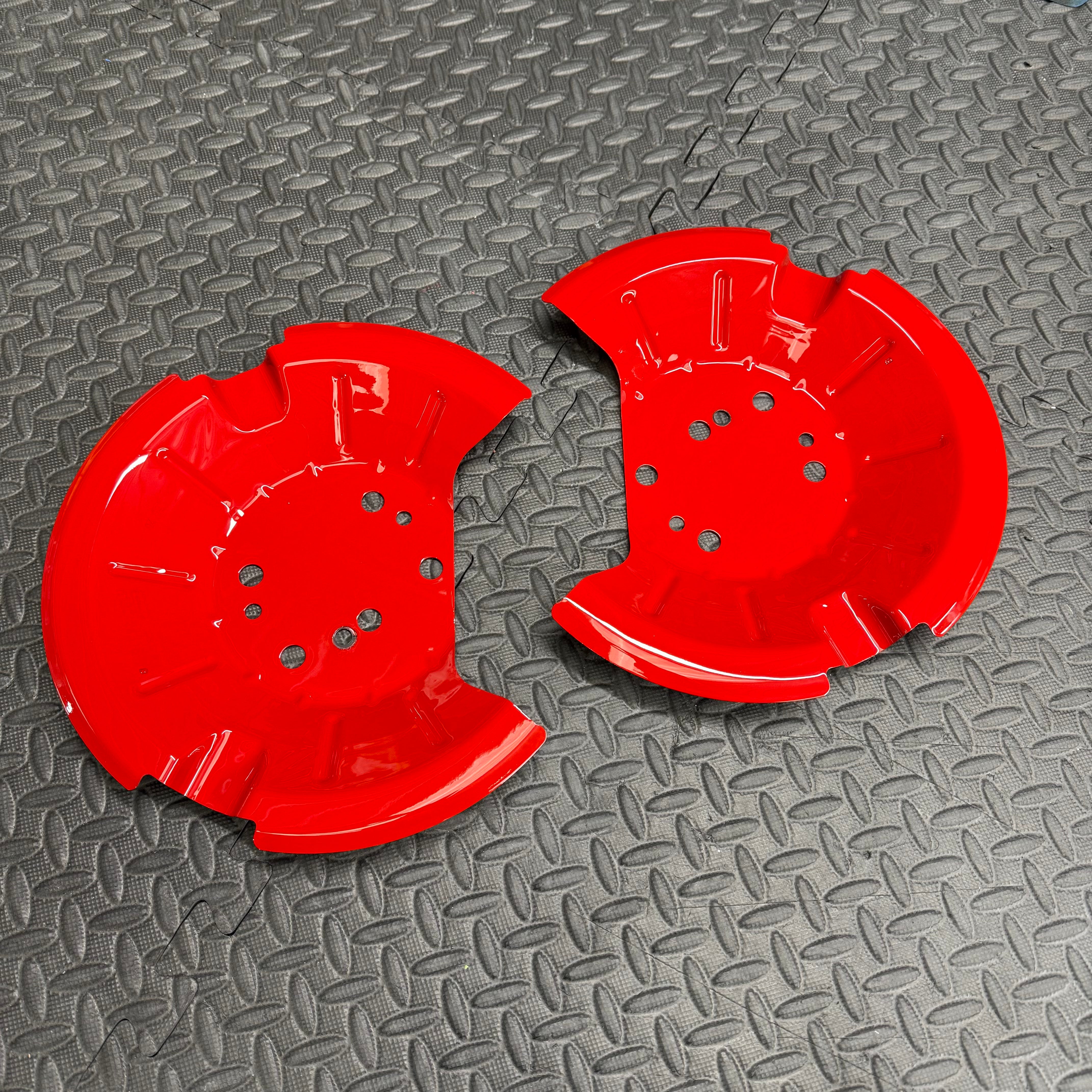 Genuine Ford Mk8/8.5 Fiesta ST Rear Brake Dust Shields (Pair) - Painted Race Red