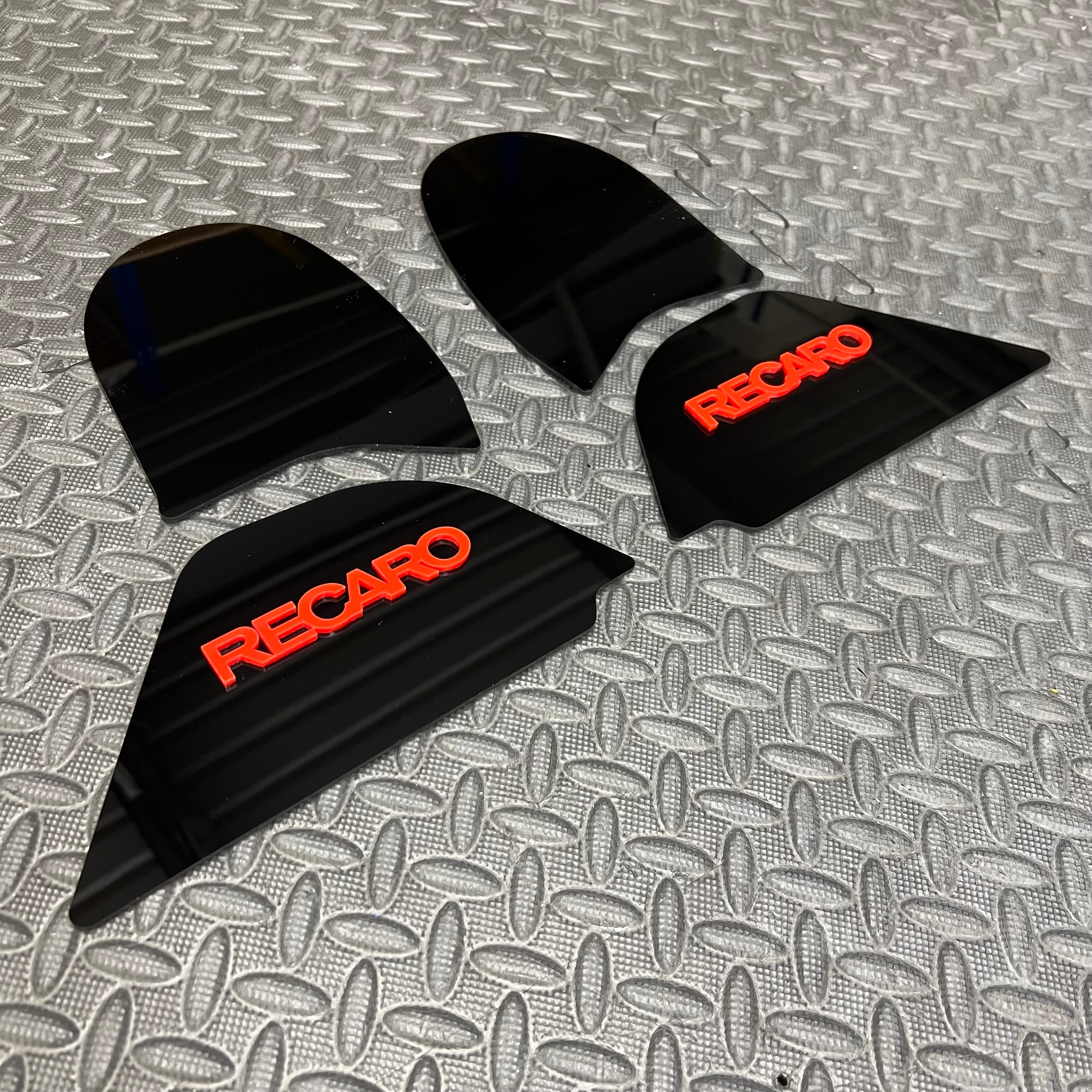 Proform Mk3/3.5 Focus ST Seat Plate Set - Gloss Black With Red Detail