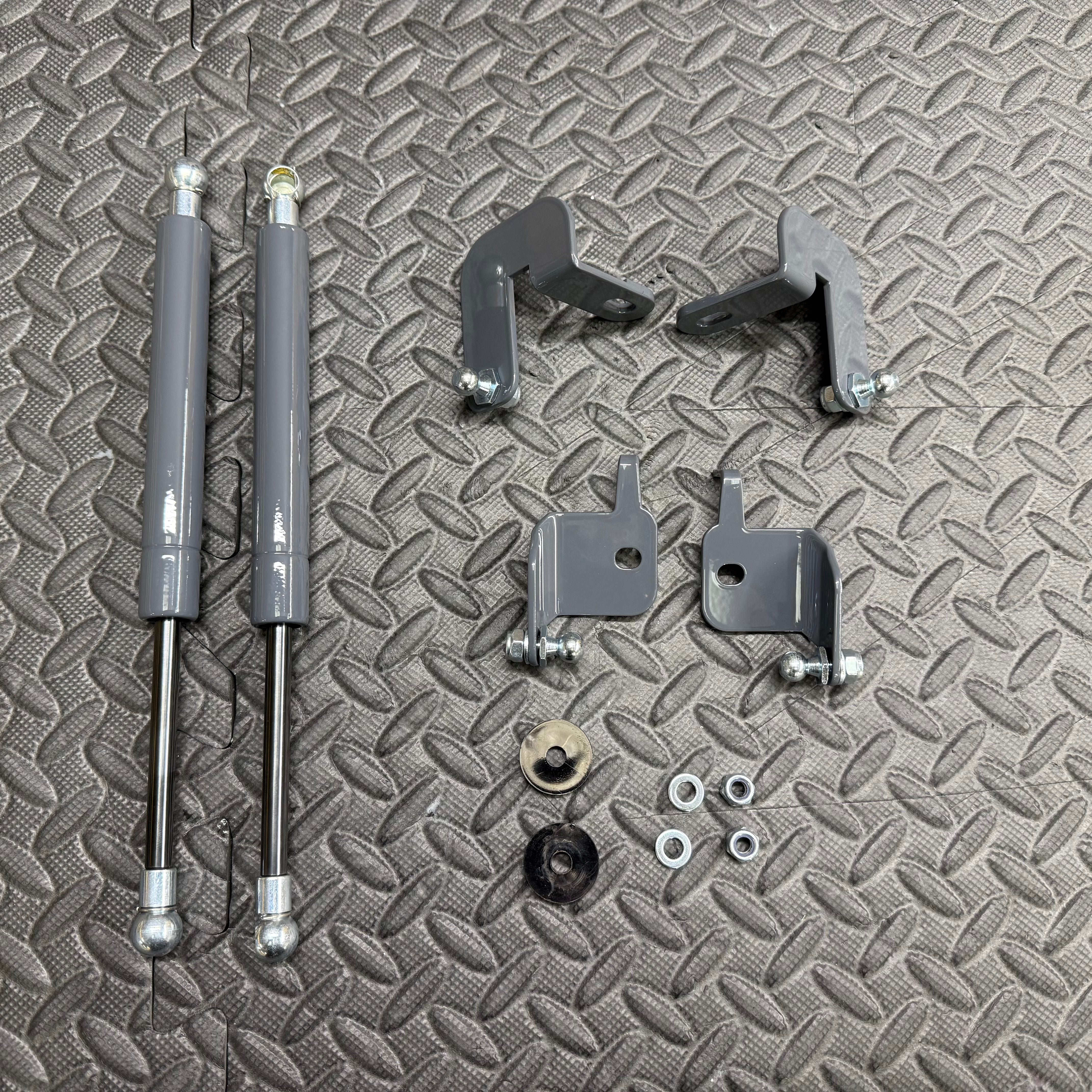 Mk3/3.5 Focus Gas Strut Bonnet Lifters - Painted Stealth Grey
