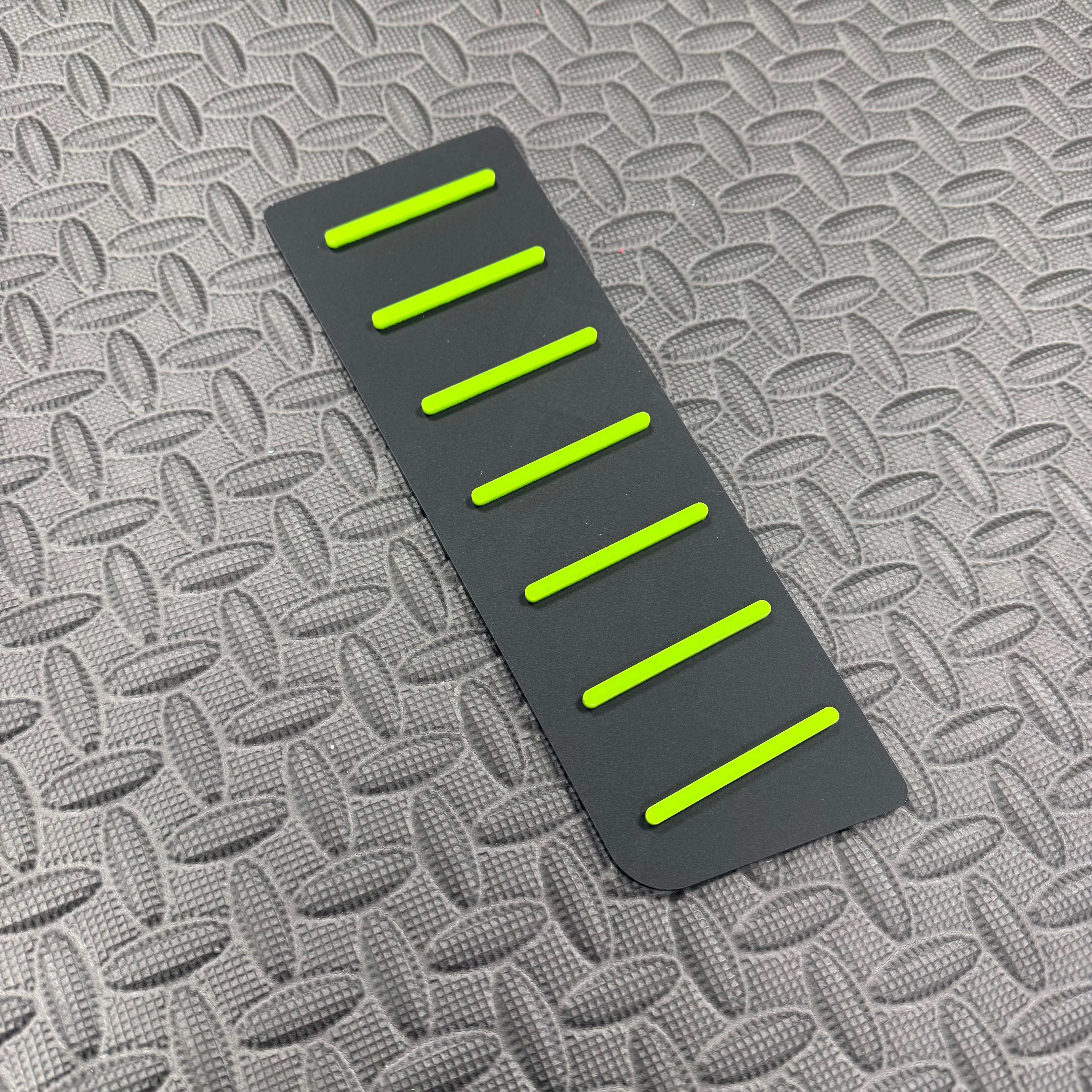 Proform Mk4/4.5 Focus ST Dead Pedal / Foot Rest Plate - Right Hand Drive - Manual Transmission - Satin Black Back Plate With Light Green Detailing