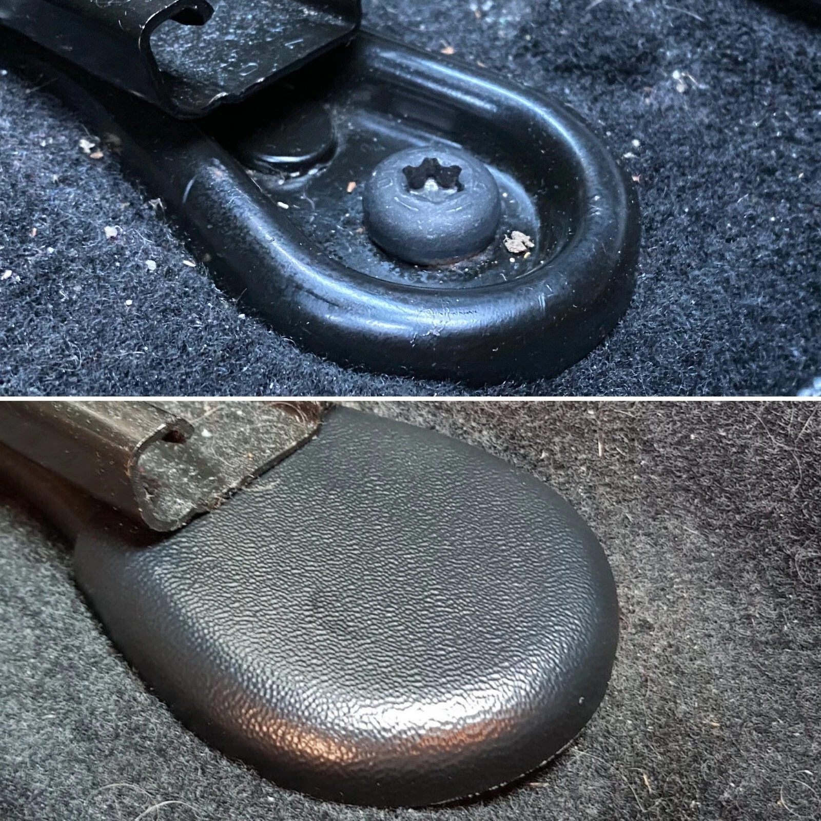 Proform Seat Rail End Covers - Mk7/7.5 Fiesta - Before/After