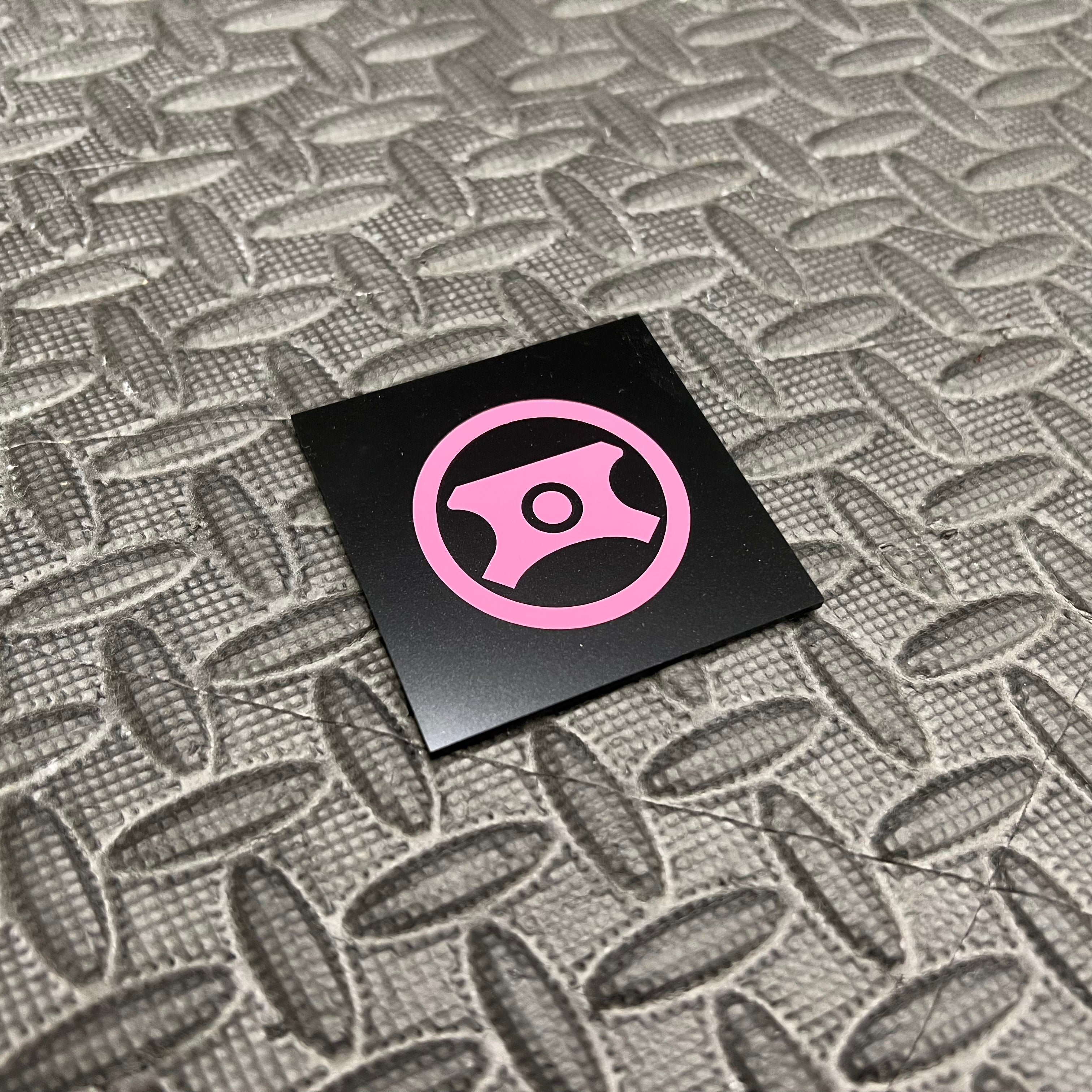 Proform Power Steering Cap Vinyl Sticker - Baby Pink