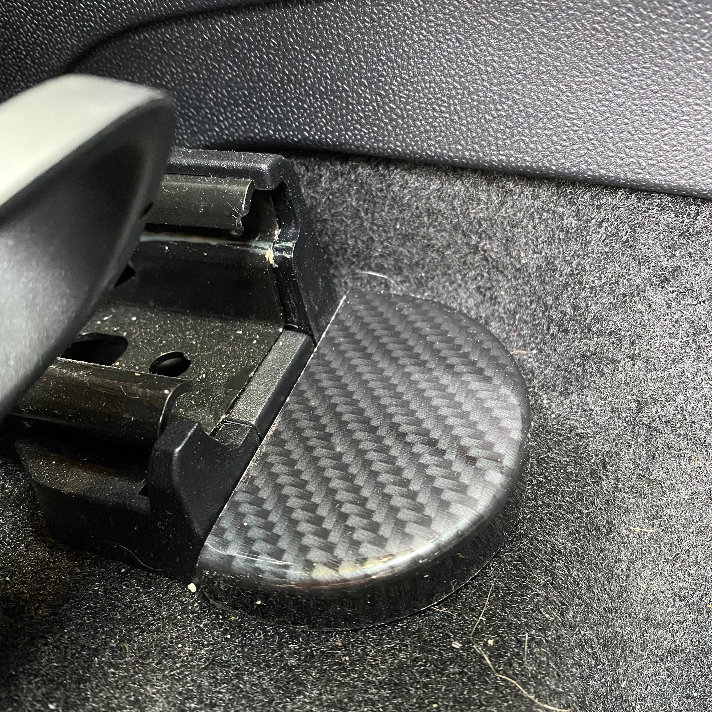 Proform Seat Rail End Covers - Mk8/8.5 Fiesta - Deluxe Carbon Fibre Effect Plastic