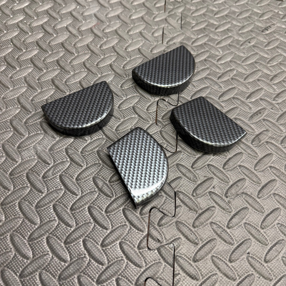 Proform Seat Rail End Covers - Mk2/2.5 Puma - Deluxe Carbon Fibre Effect Plastic