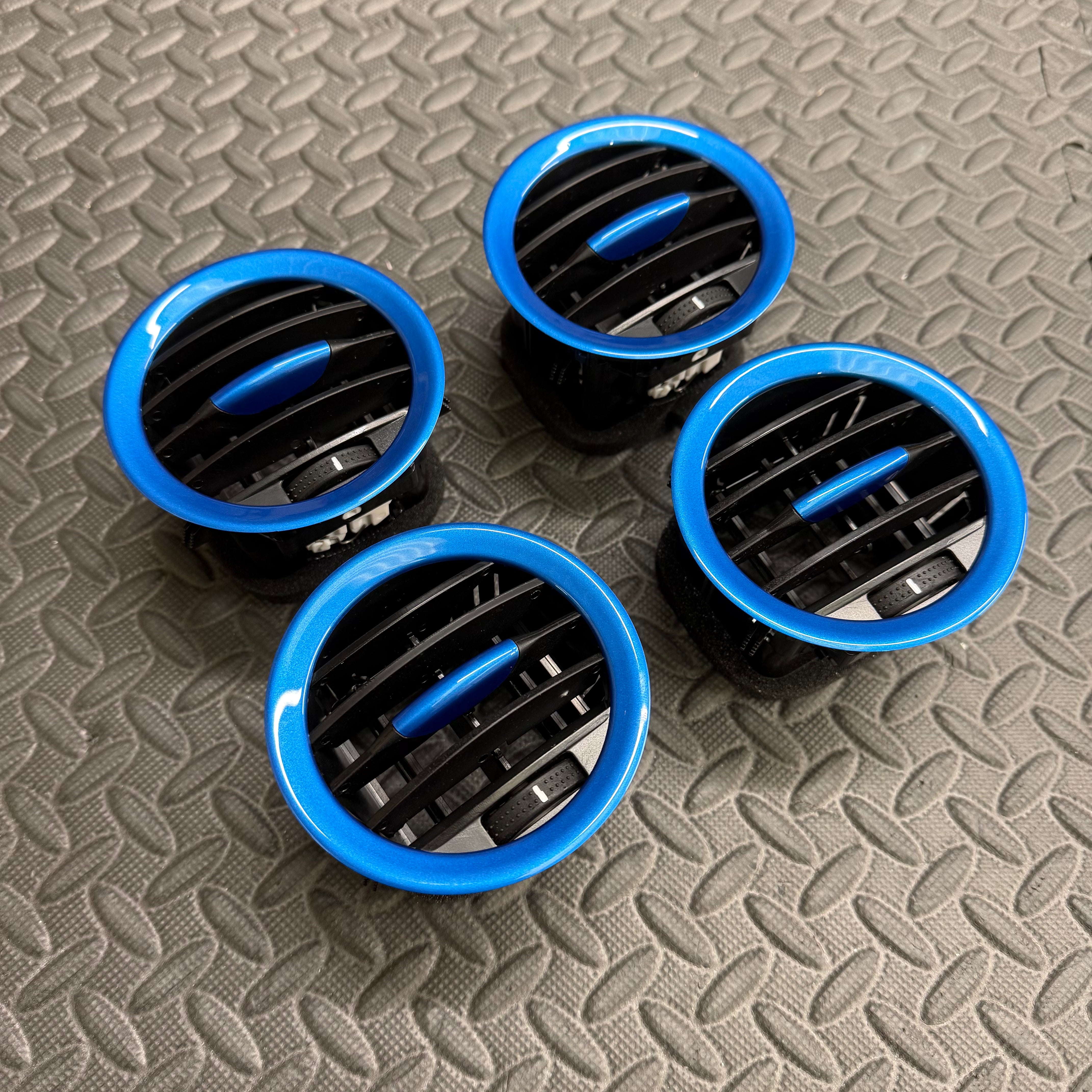 Vauxhall / Opel Corsa D / E & Adam - Dash Heater Vents - Painted Arden Blue