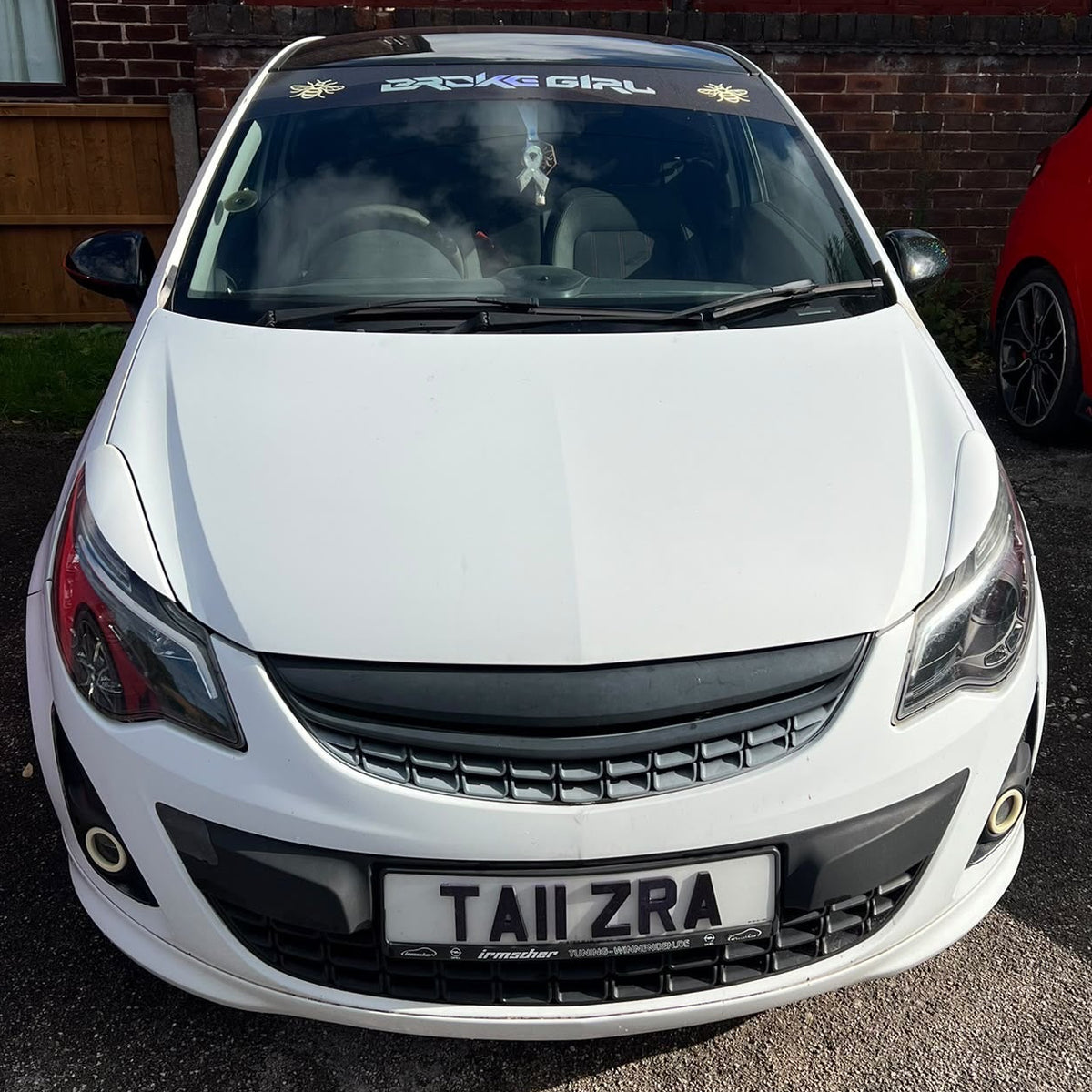 CMS Headlight Eyebrows - Vauxhall / Opel Corsa D inc VXR - Painted Olympic White