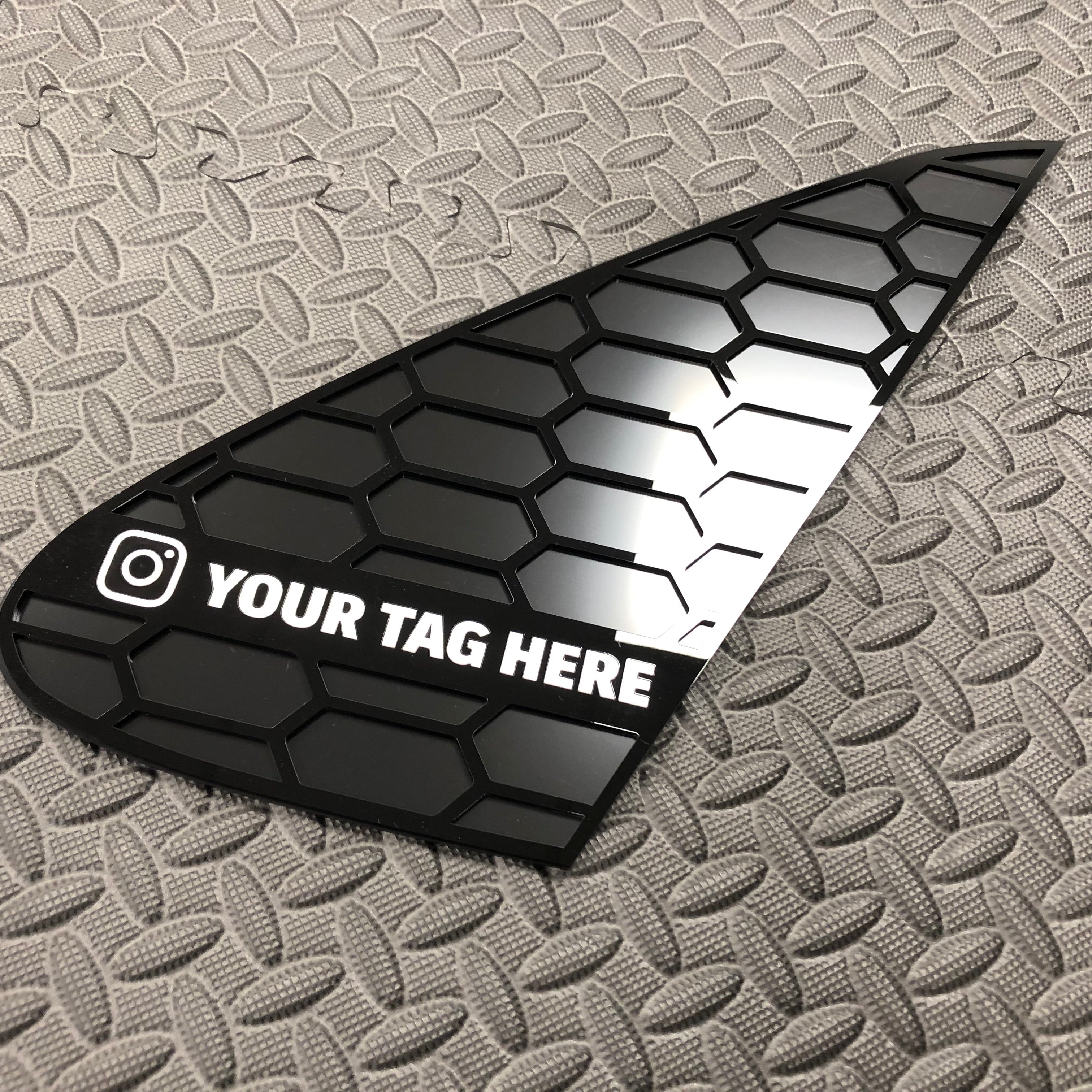 Hyundai i30 Hatchback Rear Quarter Window Inserts (Pair) - Custom Social Media Tag