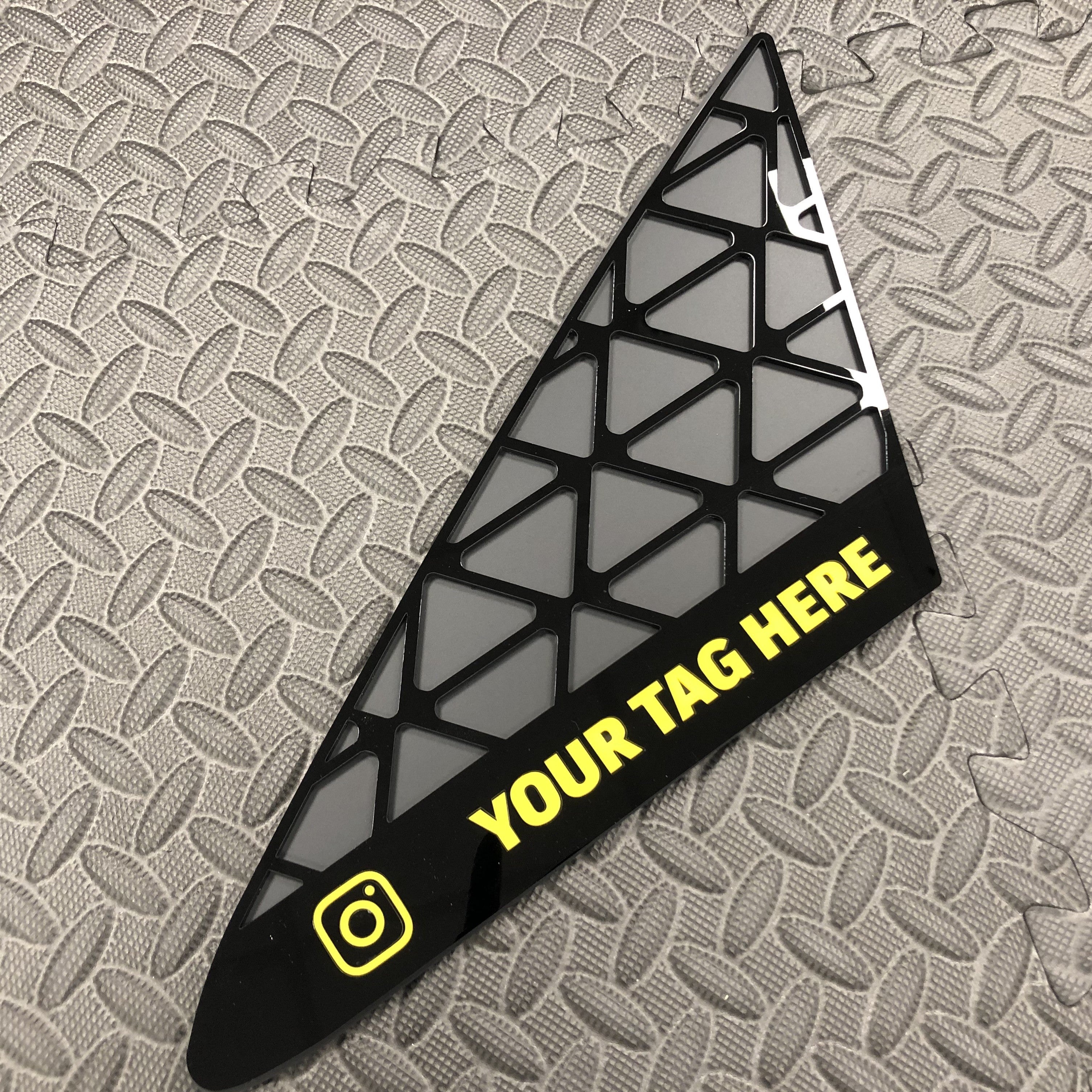 Vauxhall / Opel Corsa D /  E (inc VXR OPC) Front Quarter Window Inserts (Pair) - Custom Text / Social Media Tag